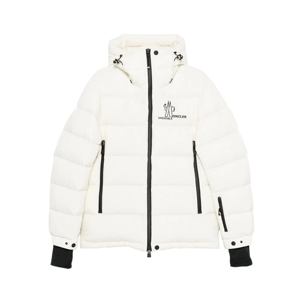Moncler Grenoble Hooded Zip-fastening Jacket In White