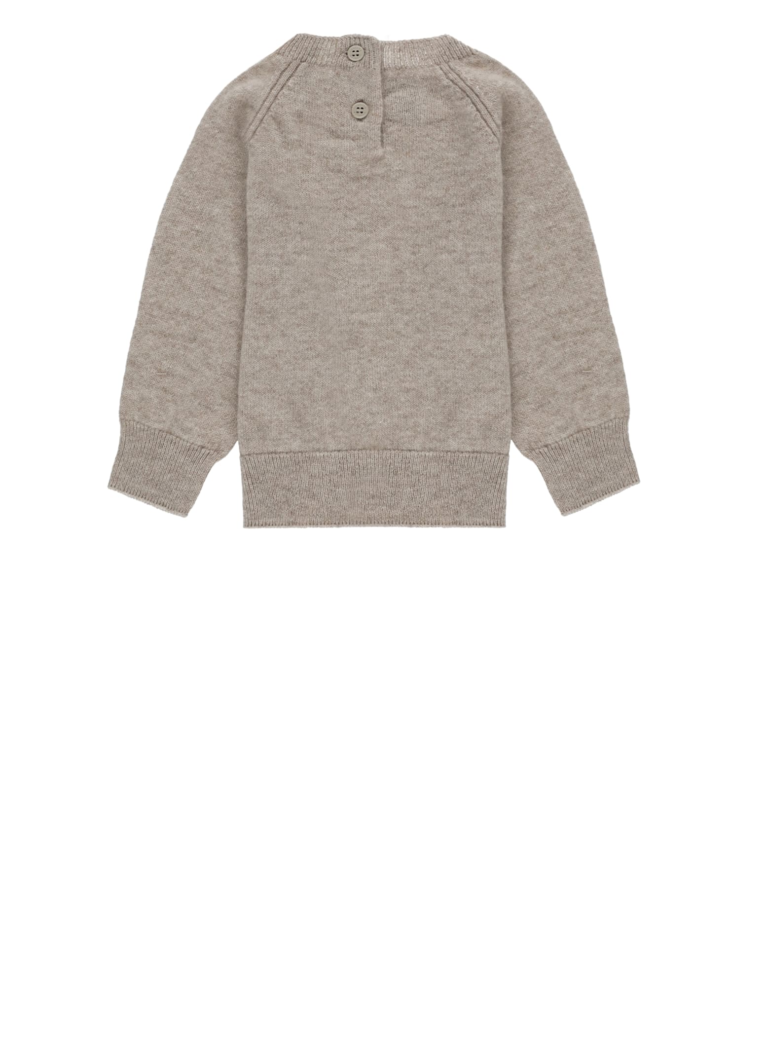 Moncler Cashmere Sweater With Logo In Gray
