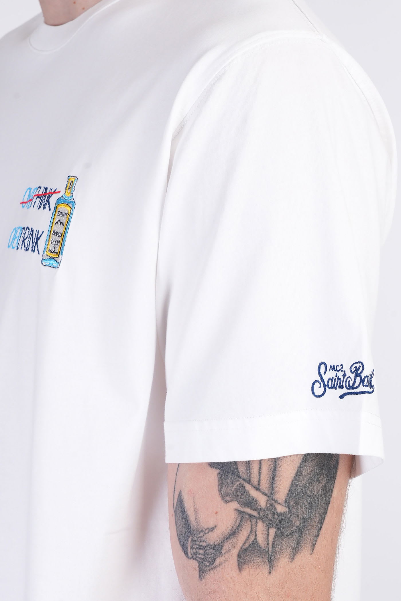 Mc2 Saint Barth Tshirt Man T-shirt In White Cotton In White
