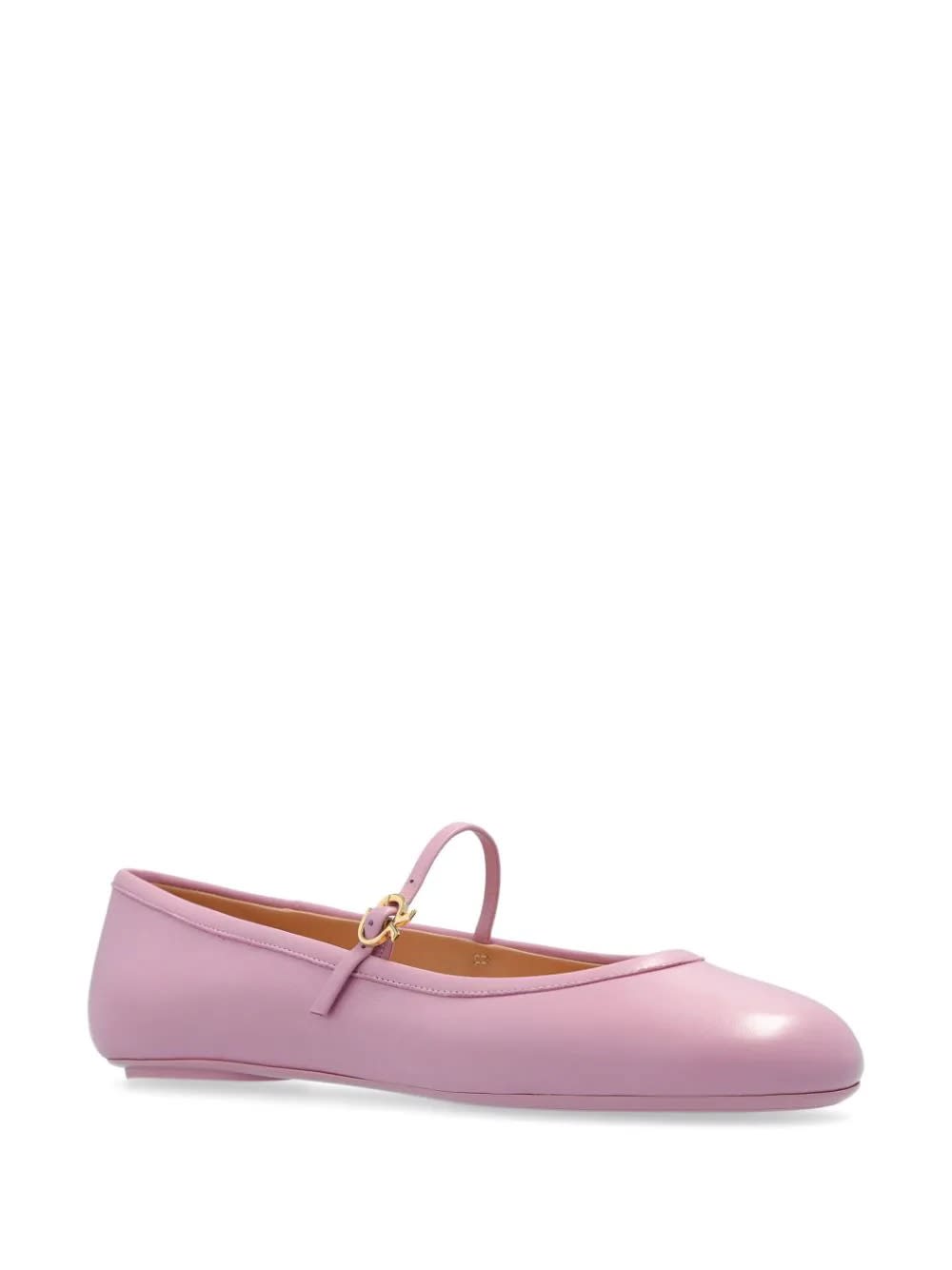 Shop Gianvito Rossi Carla Flat Ballerinas In Pink Nappa