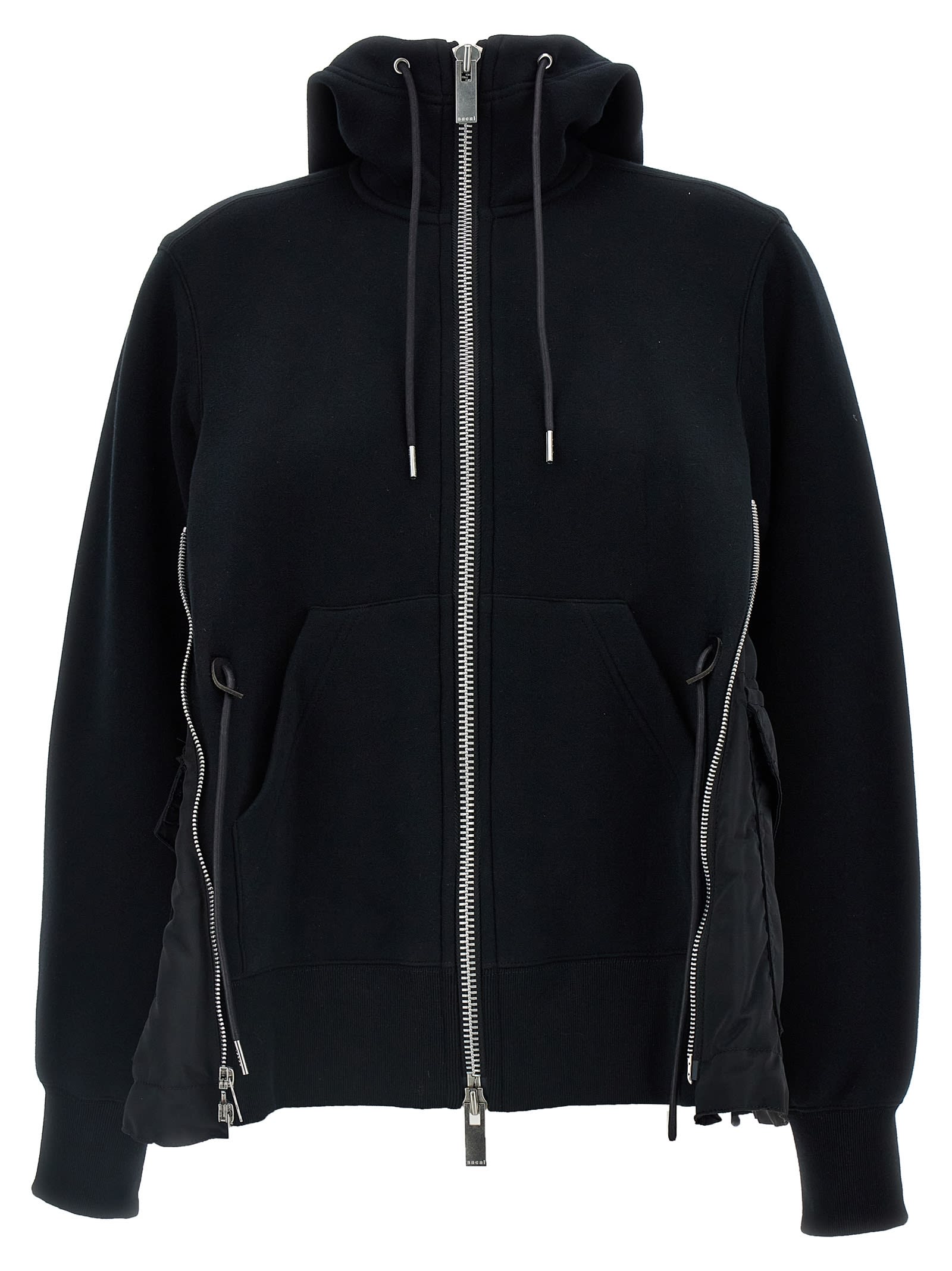 Shop Sacai Sponge Hoodie In 002 Black X Black