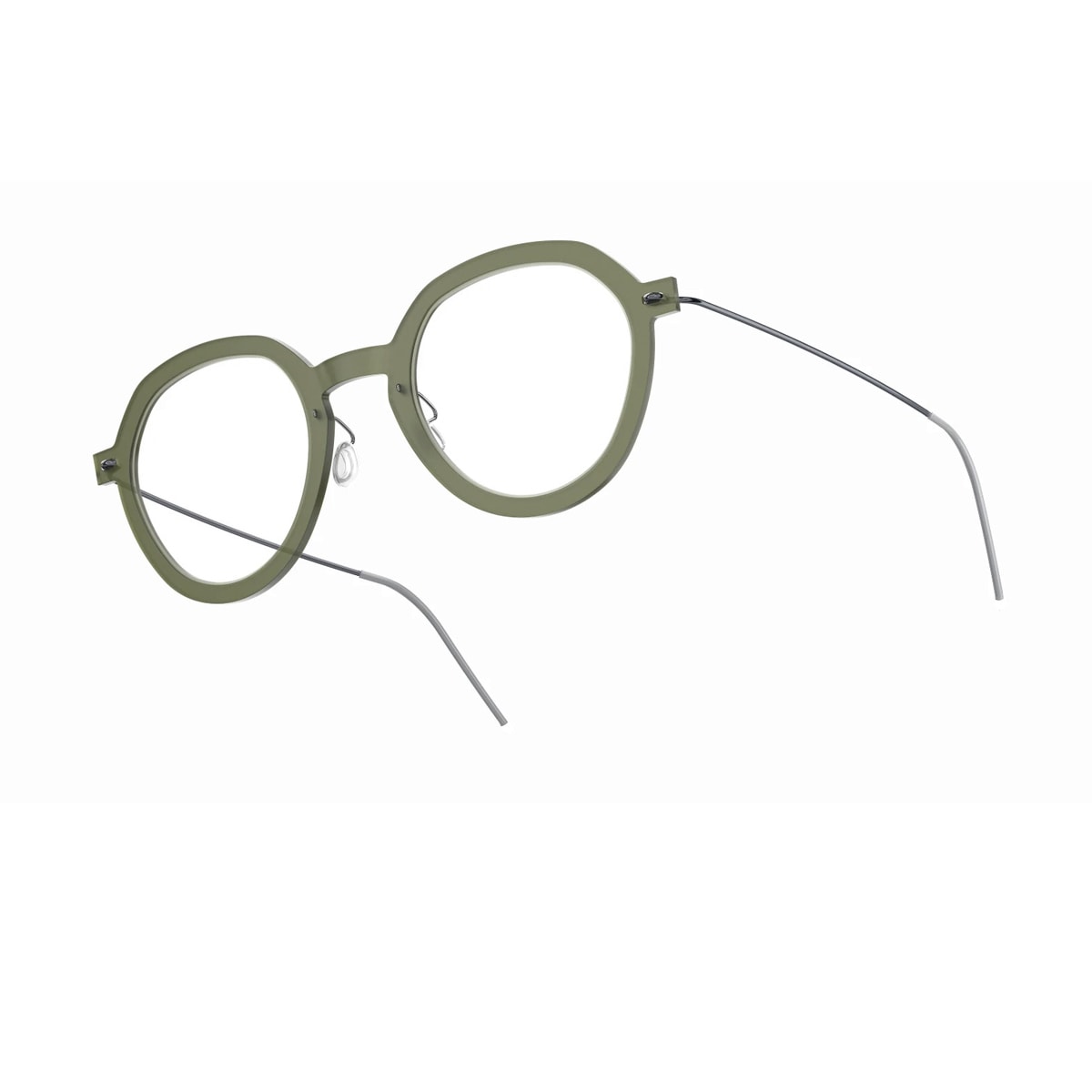 Lindberg N.o.w. 6640 C11m Pu16 804 Verde Matte Grigio Glasses In Green