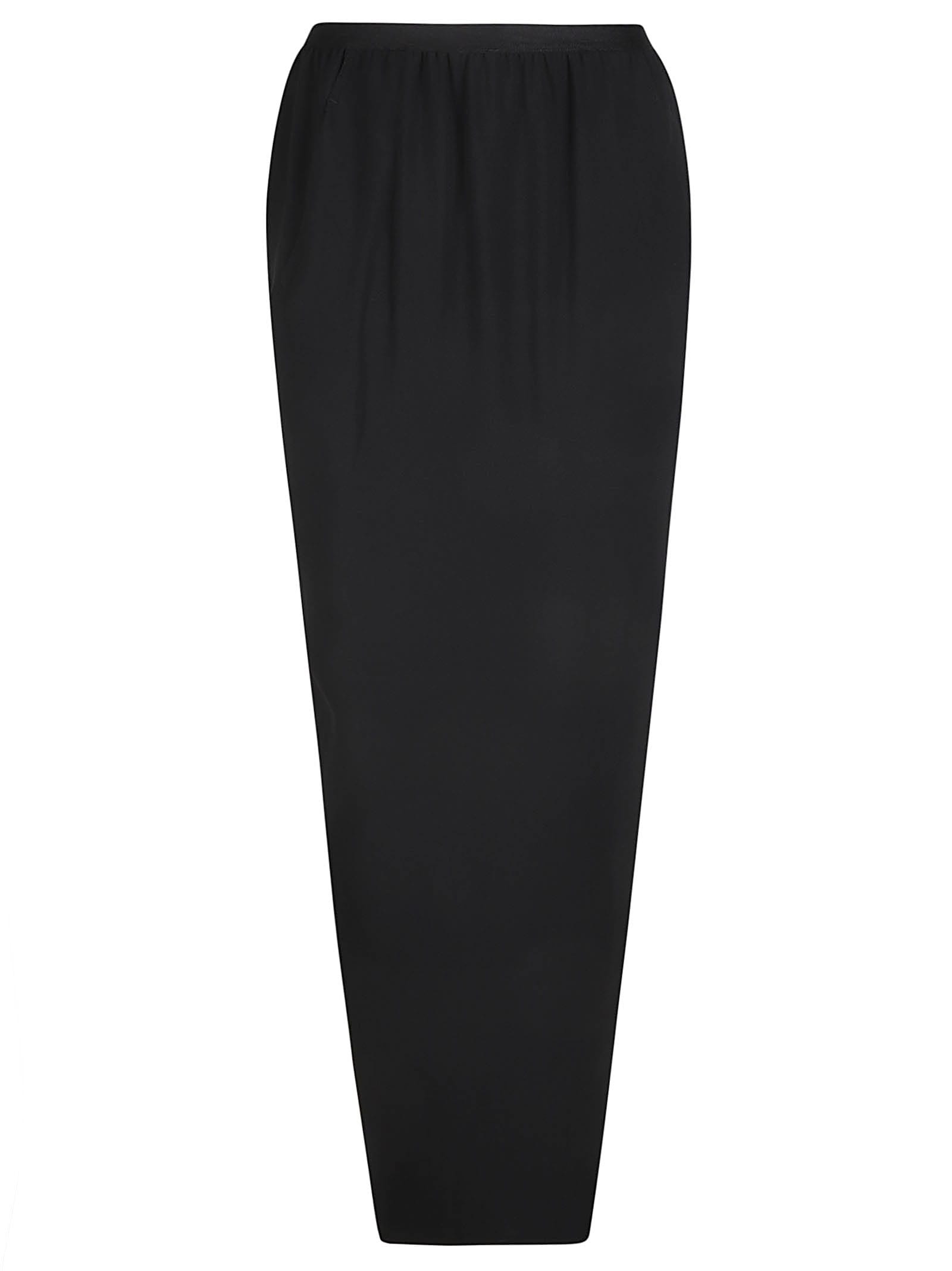 Shop Rick Owens Soft Pilla Long Skirt In Black