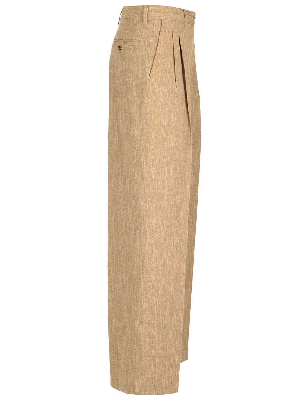 Shop Etro Wide-leg Trousers In Beige