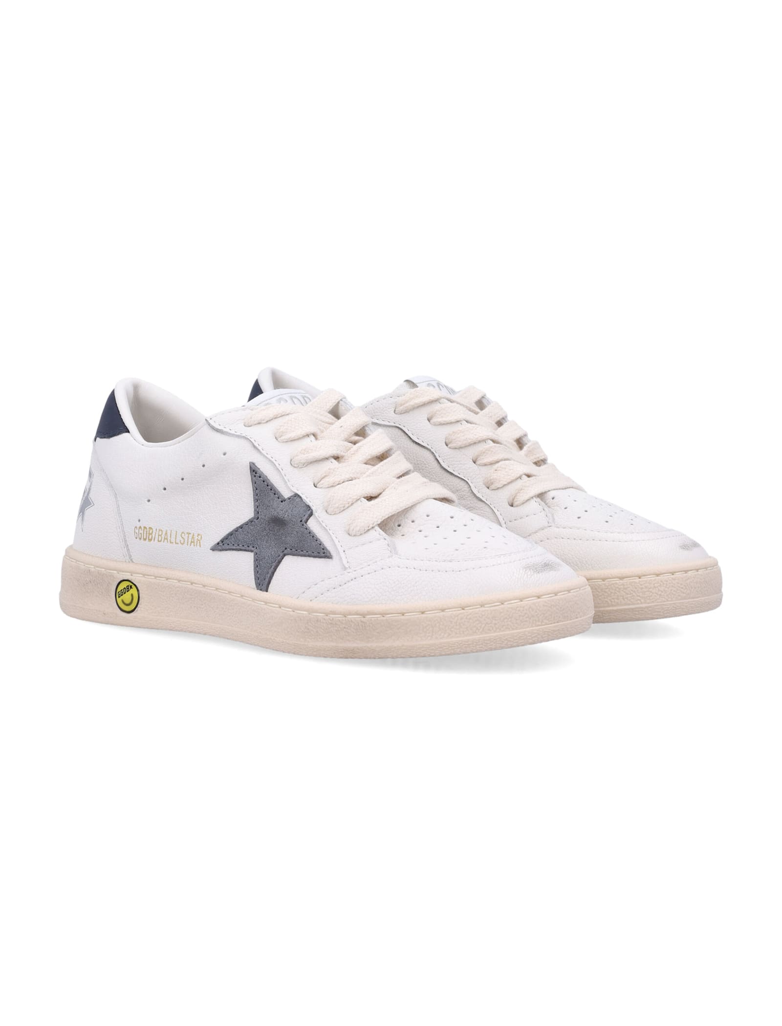Golden Goose Kid - Ball Star New Sneaker In White