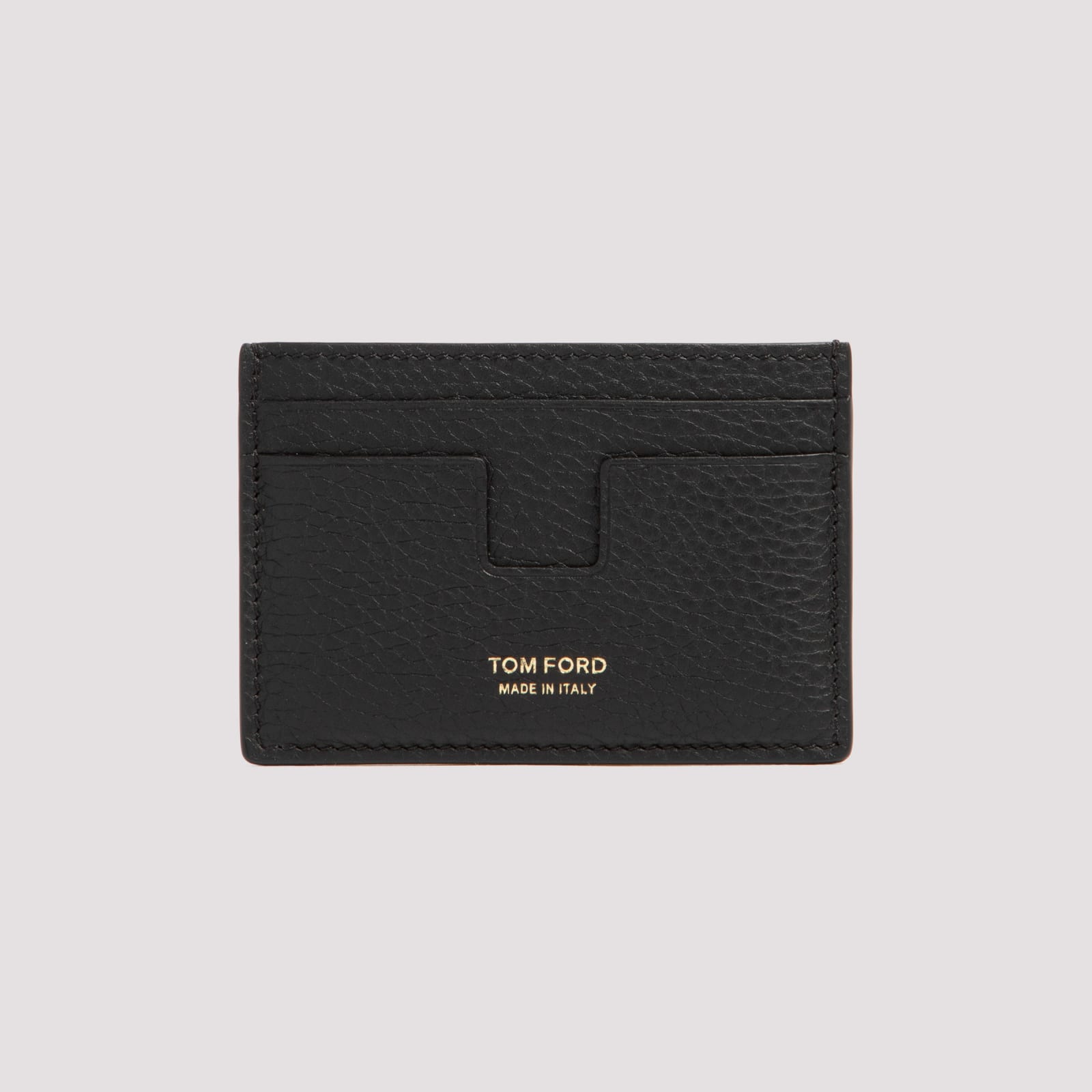 Shop Tom Ford Leather Cards Holder In Black