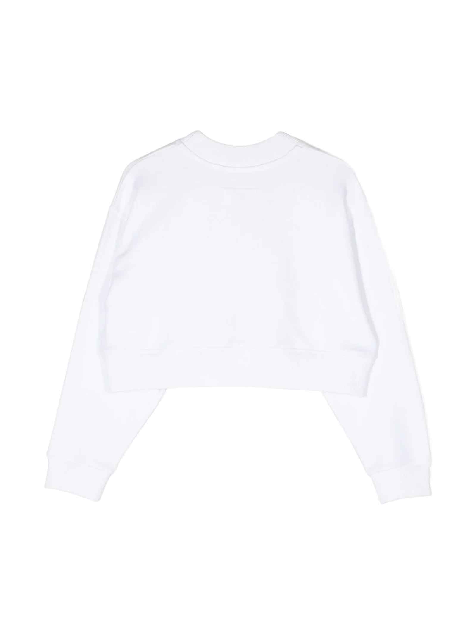 Shop Mm6 Maison Margiela White Sweatshirt Unisex In Bianco