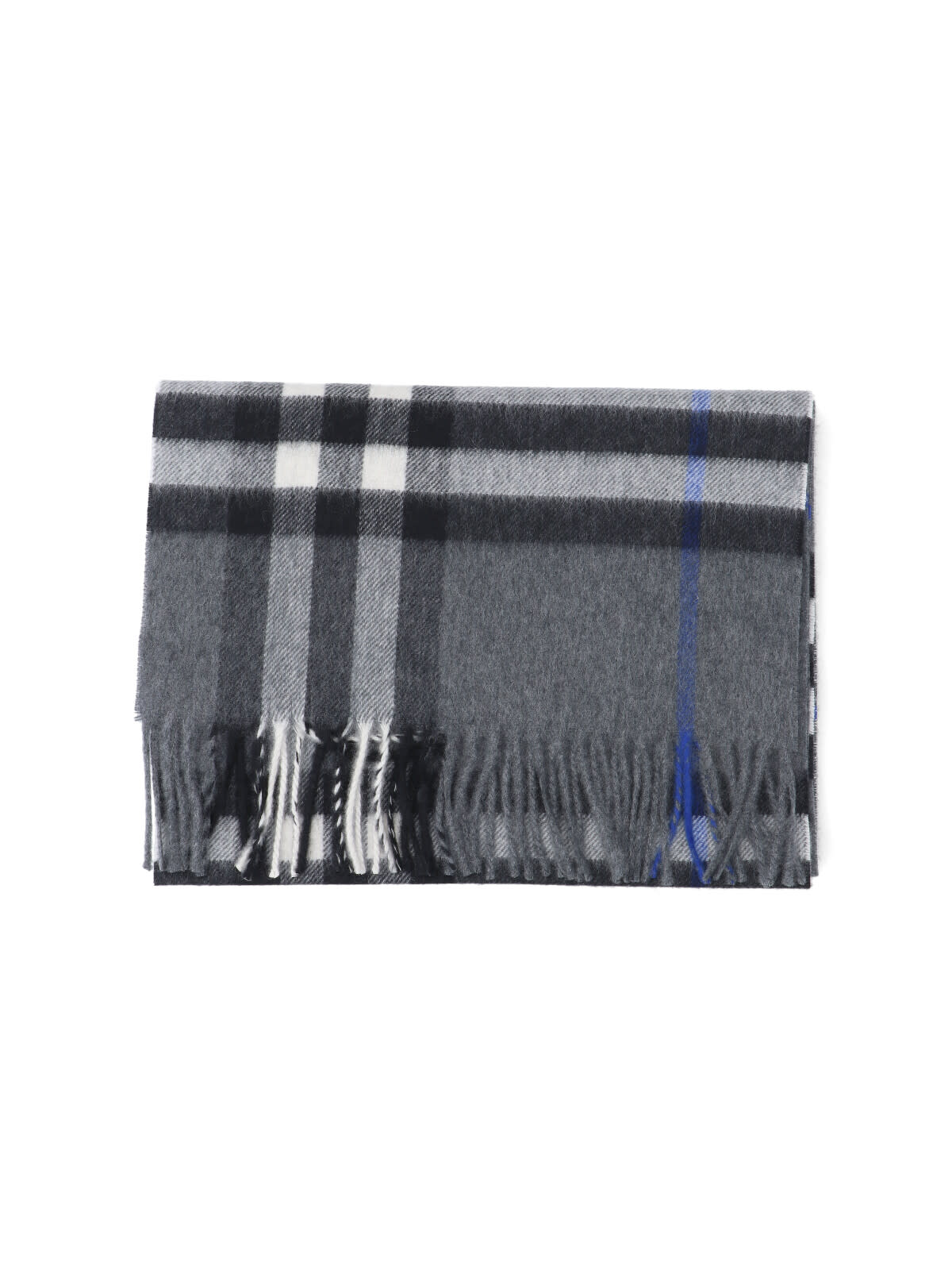 Burberry Check Scarf In Gray