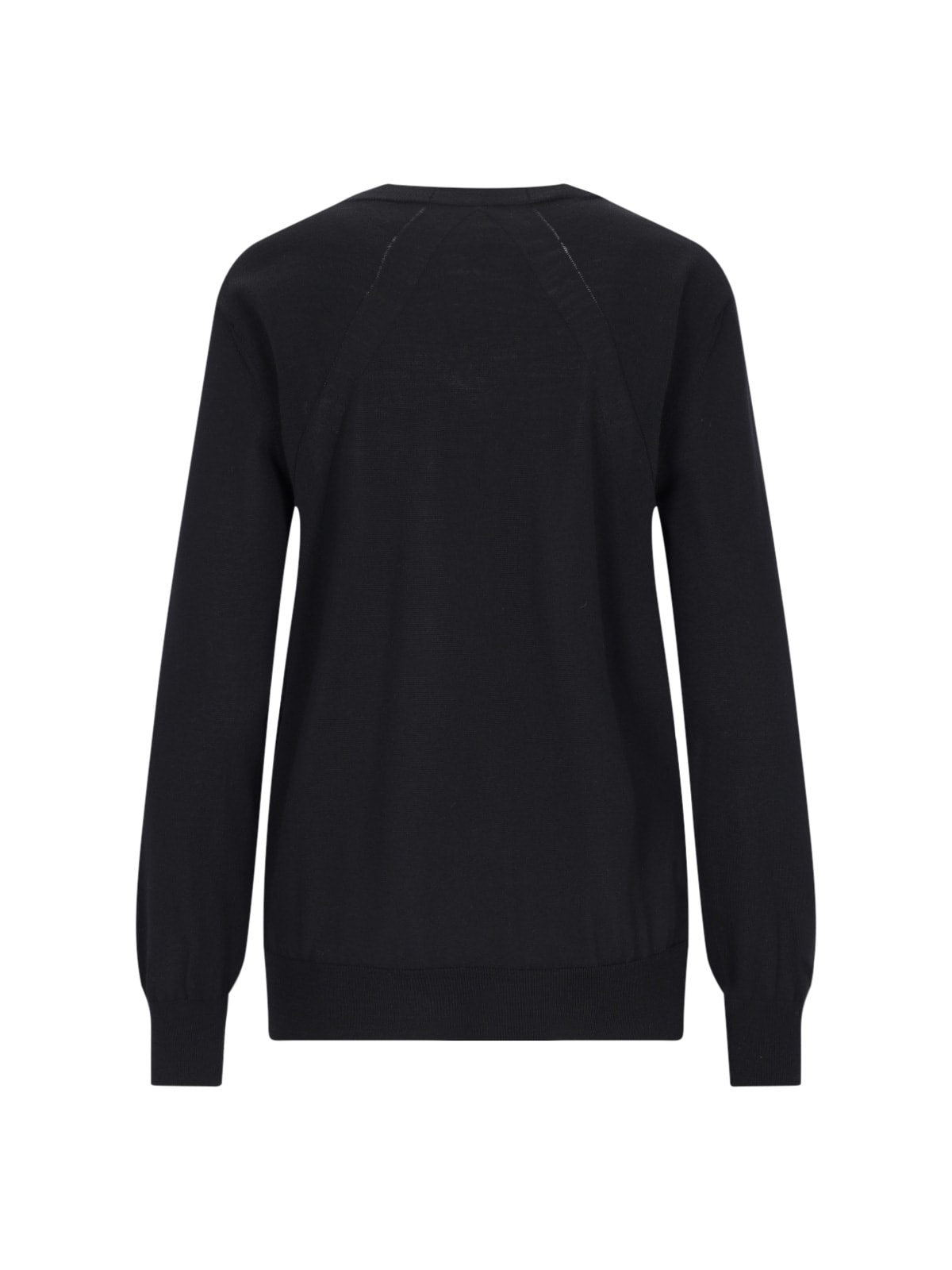 Jil Sander Merino Wool Crew Neck Sweater In Black