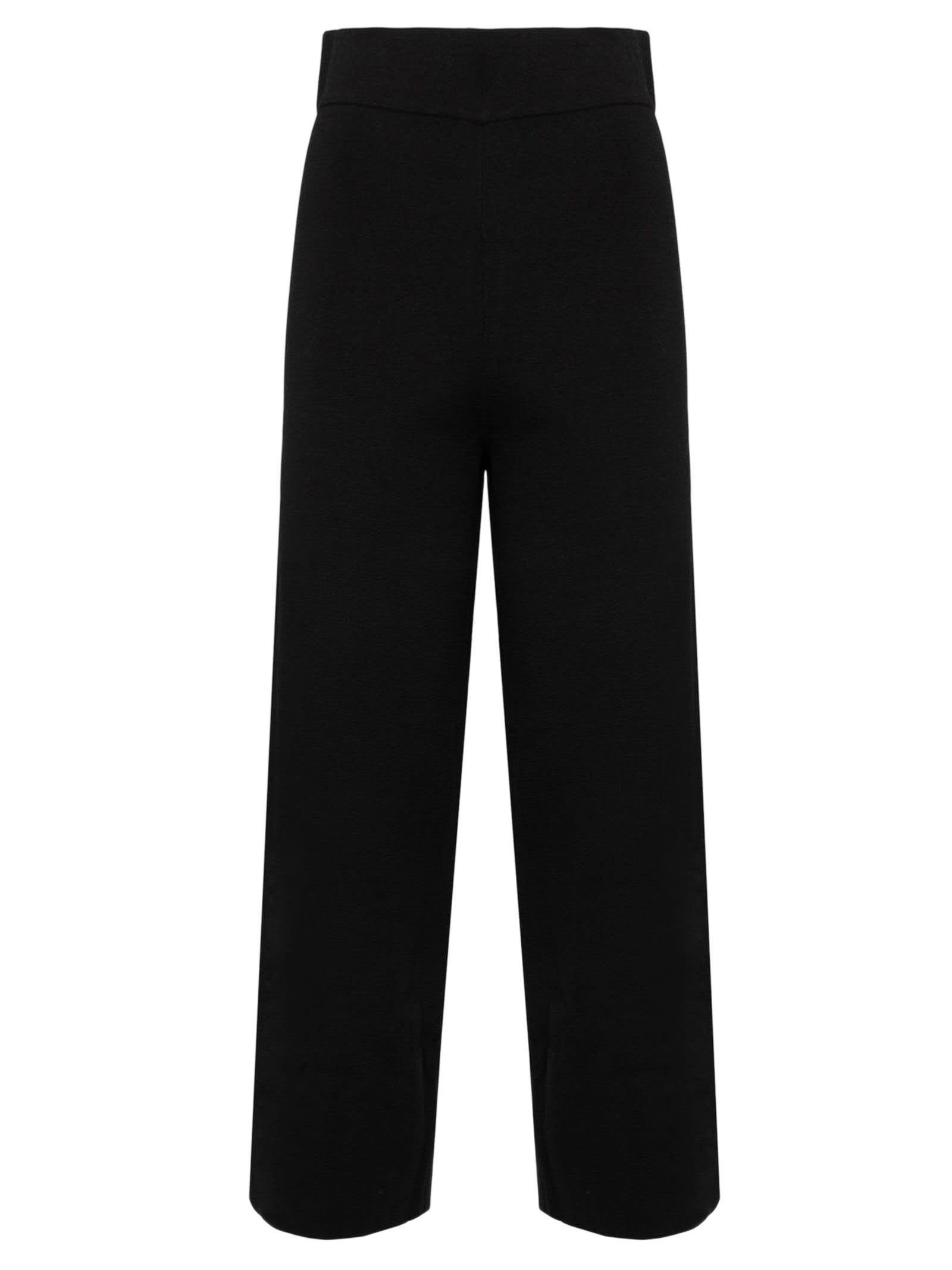Garconne-style Pants In Black Viscose Knit