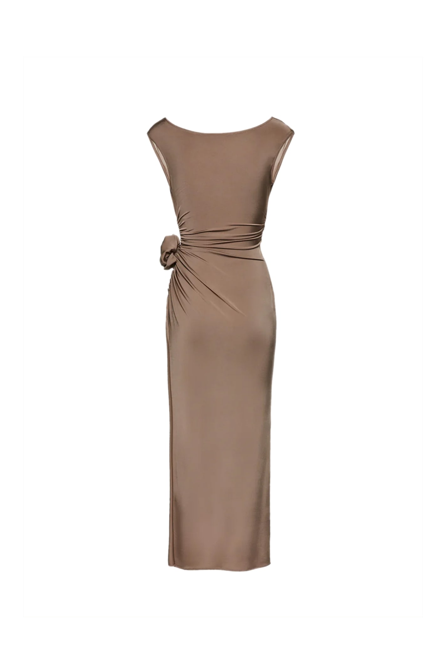 Shop Magda Butrym Long Dress In Beige