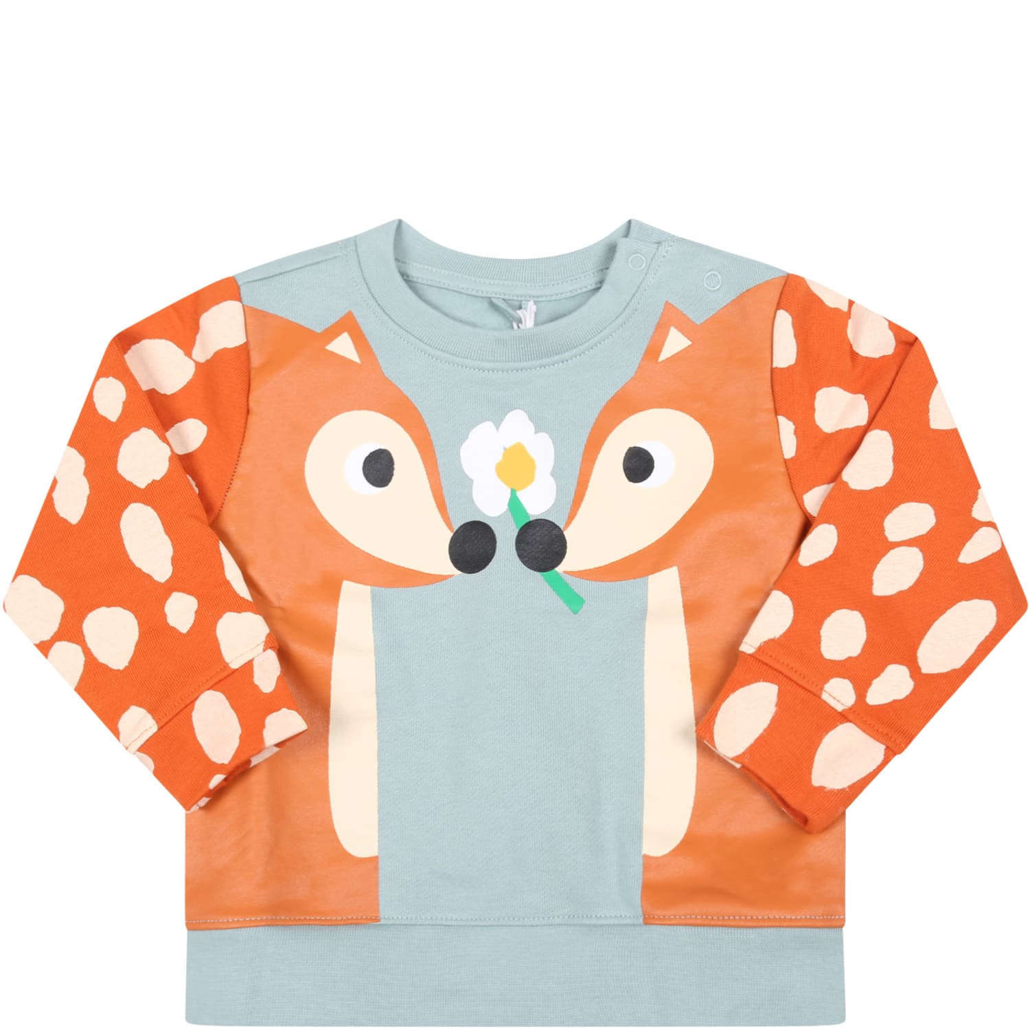 Stella McCartney Kids Multicolor Sweatshirt For Baby Girl With Animal Print