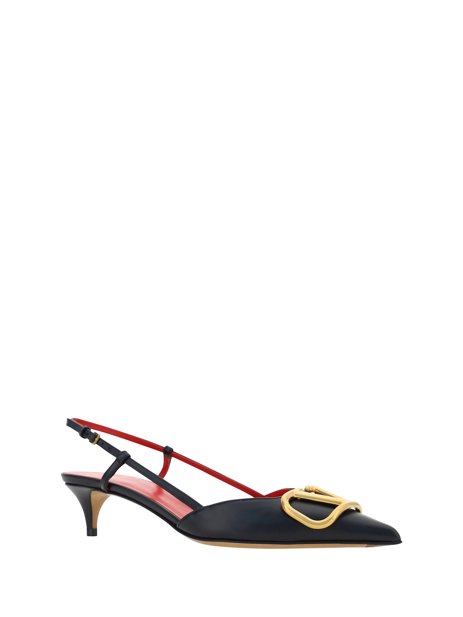Valentino Vlogo 40 Velvet Slingback Pump In Black