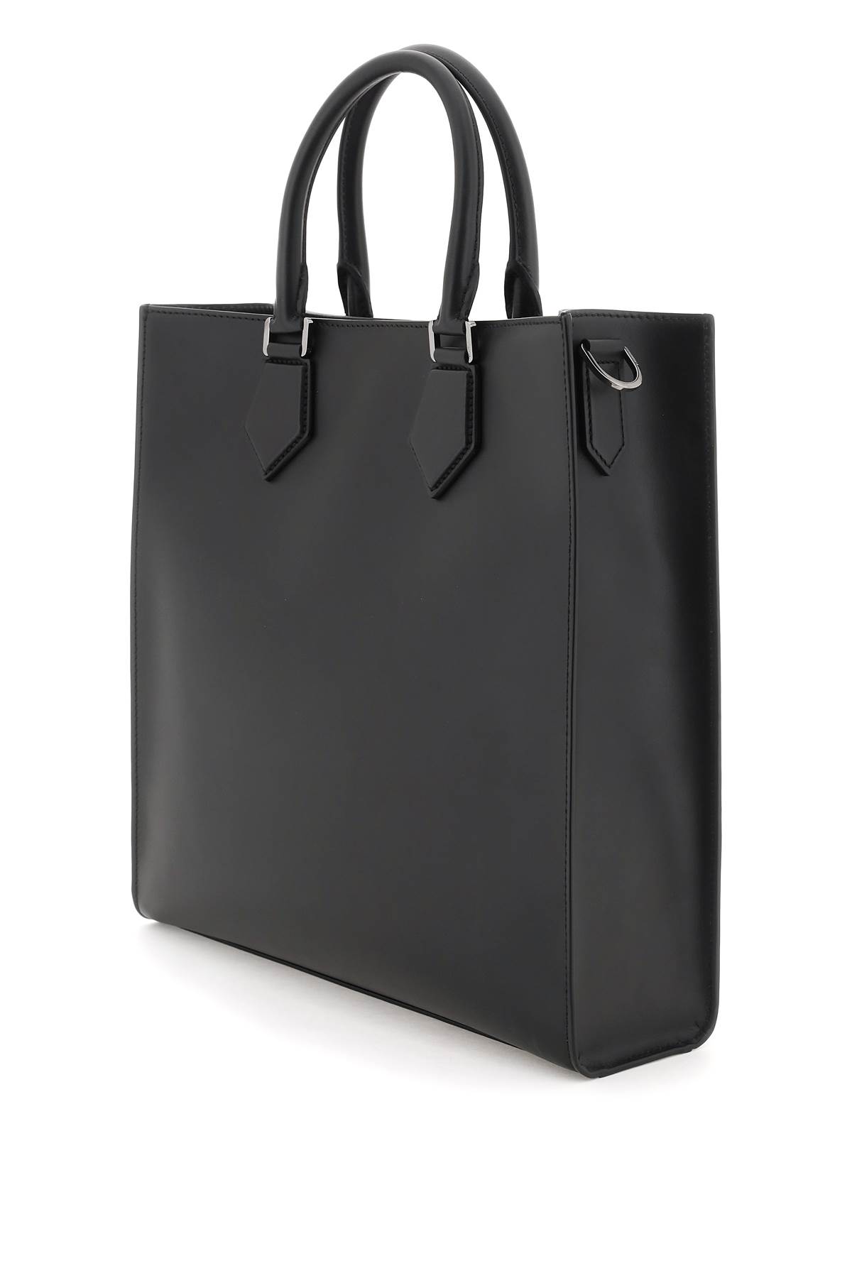Shop Dolce & Gabbana Leather Tote Bag In Nero