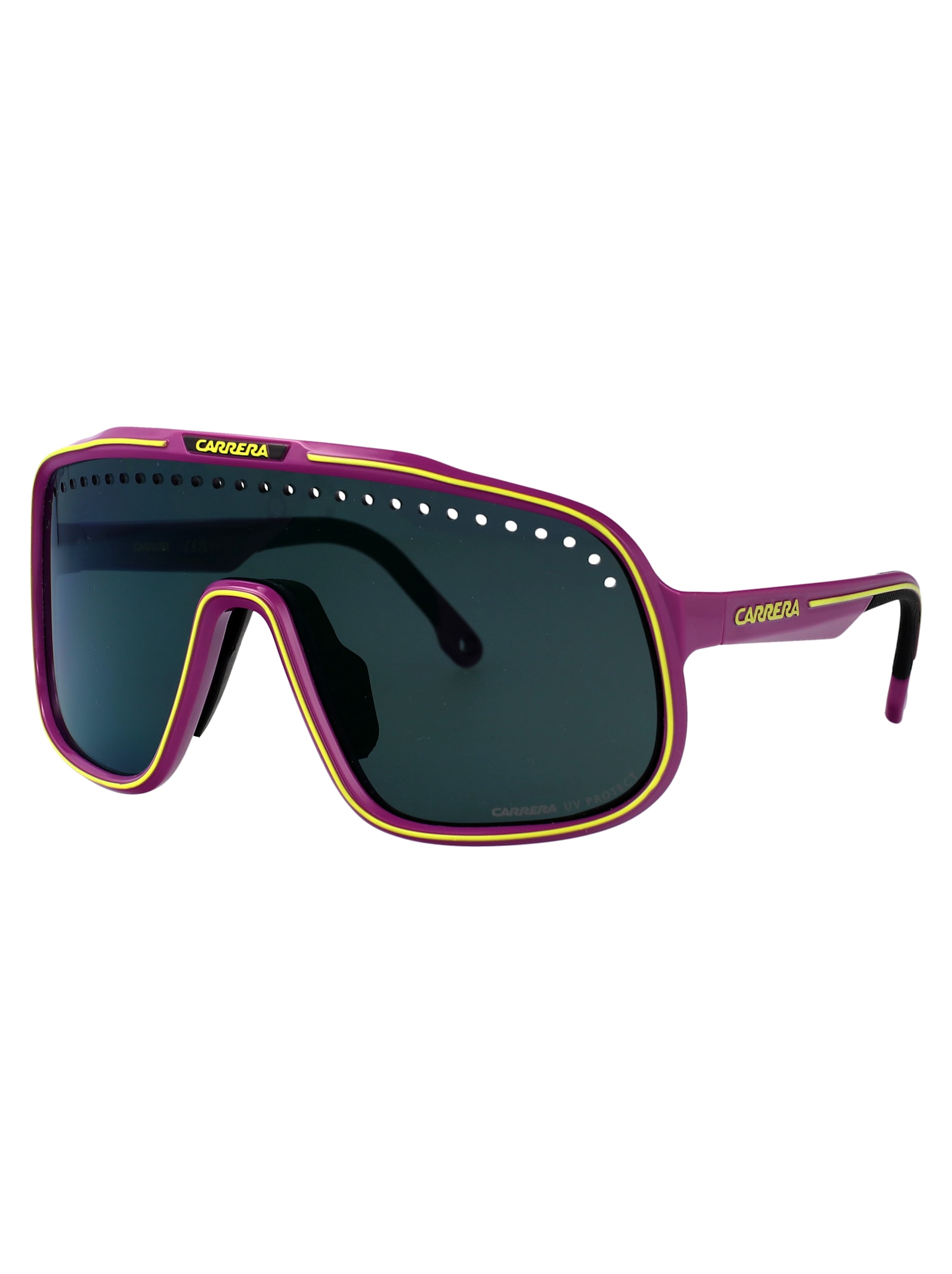 Carrera Matte Black Gold Injectate Sunglasses In Green