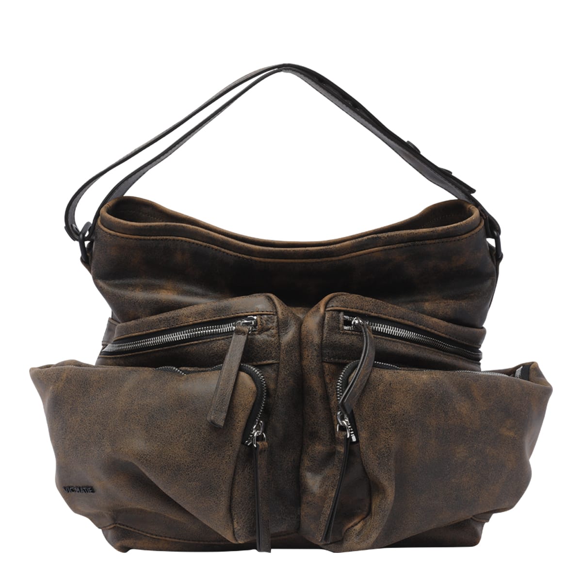 Shop Vic Matie Shoulder Bag In Brown