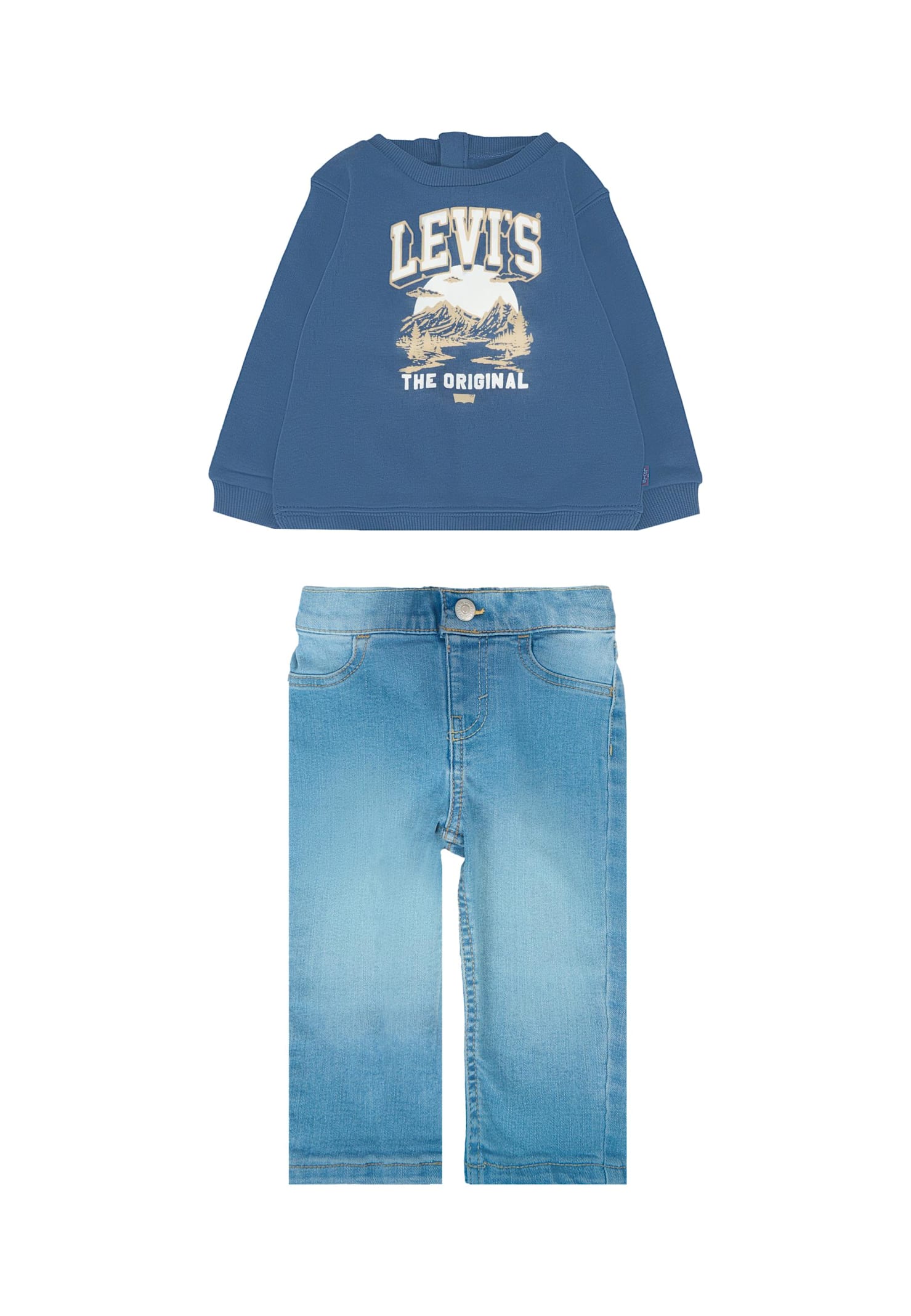 Levi's Multicolor Suit For Baby Boy With Landscape Print In Multi