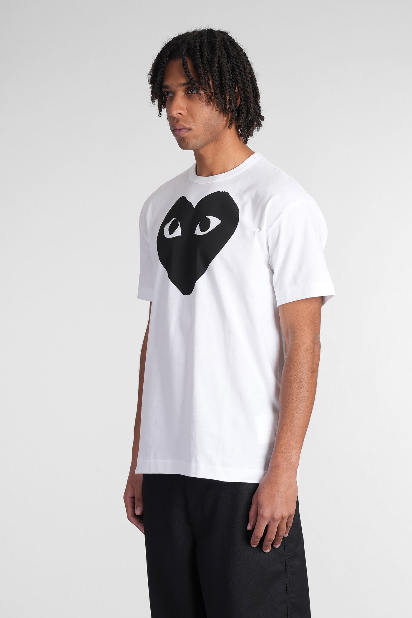Comme Des Garçons Play Heart Print T-shirt In White