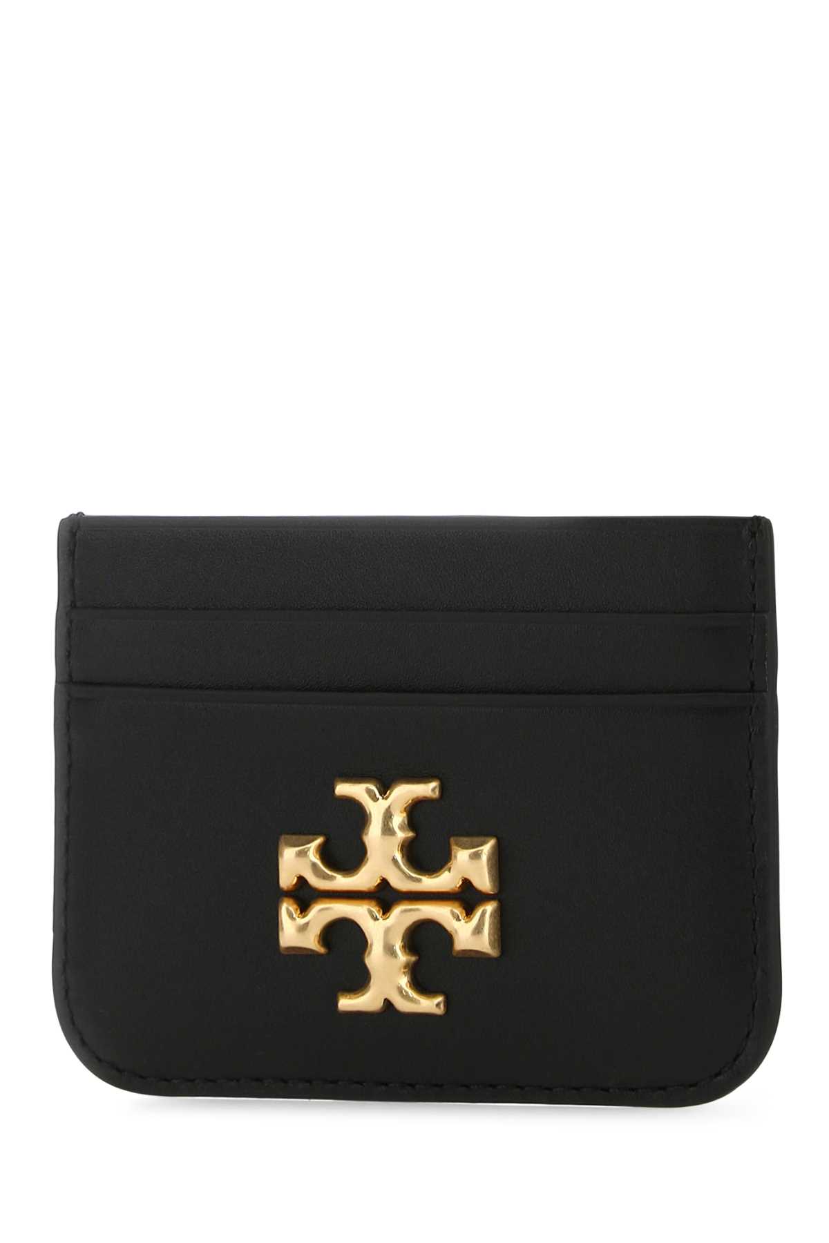 Tory Burch Black Leather Card Holder In 001