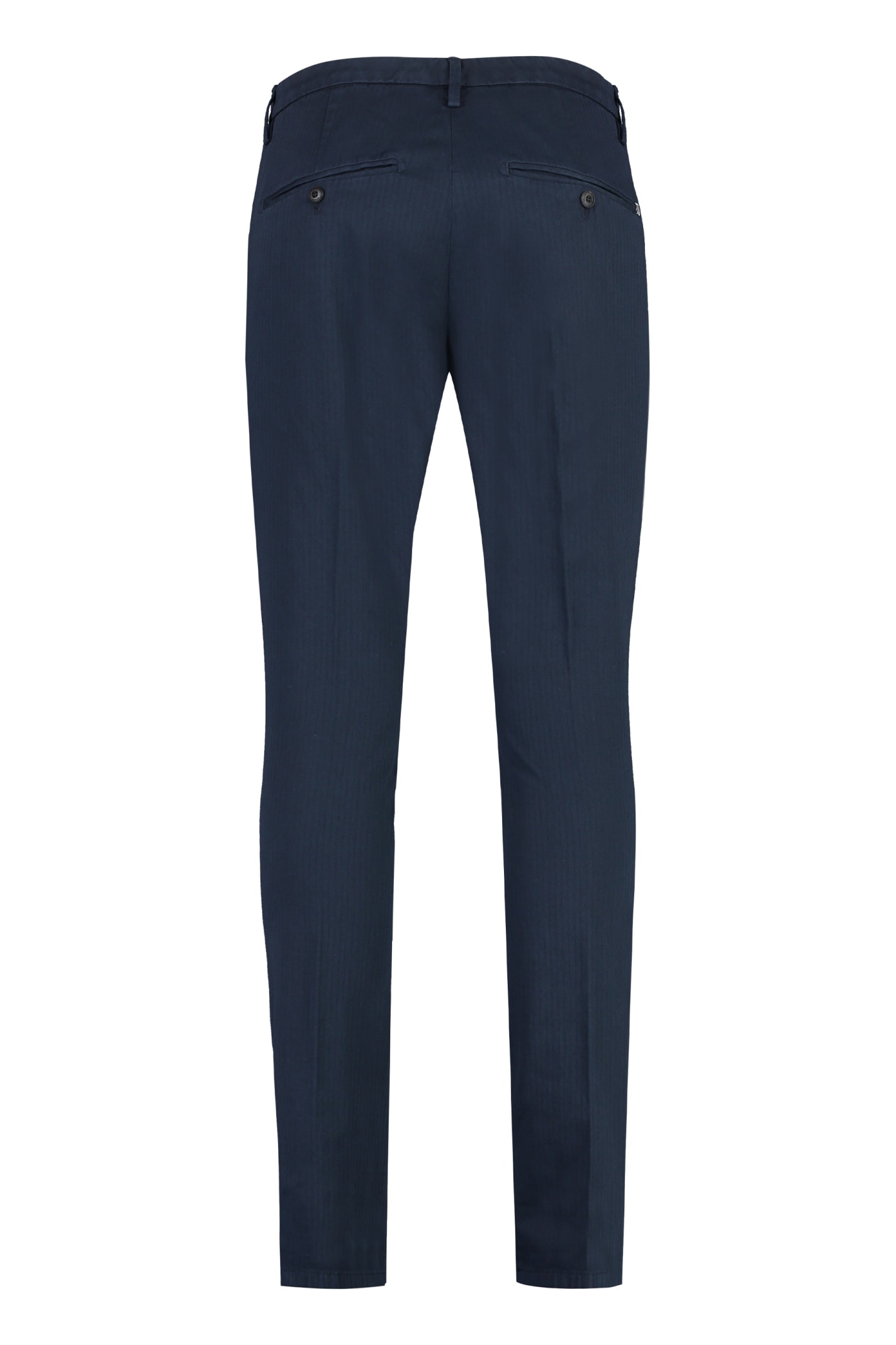 Shop Dondup Gaubert Cotton Chino Trousers In Blue