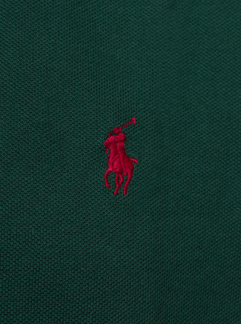 Shop Ralph Lauren Green T-shirt With Short Sleeves And Embroidered Logo In Cotton Man In College Green