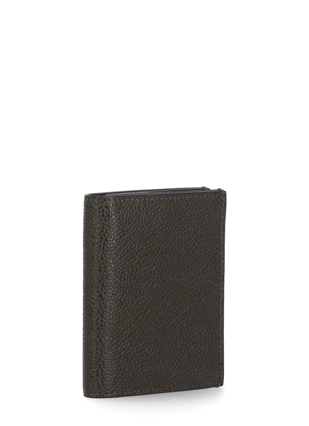 Thom Browne Pebble Grain Card Holder In Black