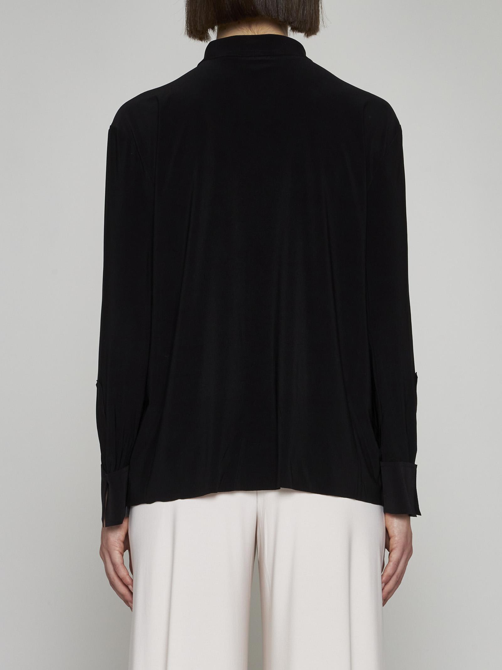 Shop Norma Kamali Jersey Shirt In Nero