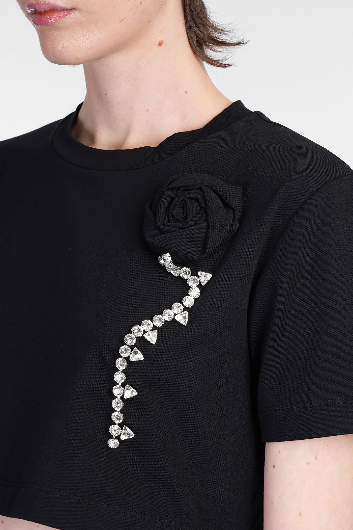 AREA T-SHIRT IN BLACK COTTON