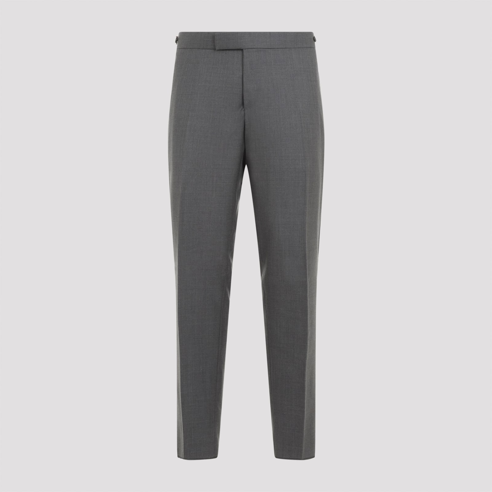 Shop Thom Browne Low Rise Trousers In Med Grey