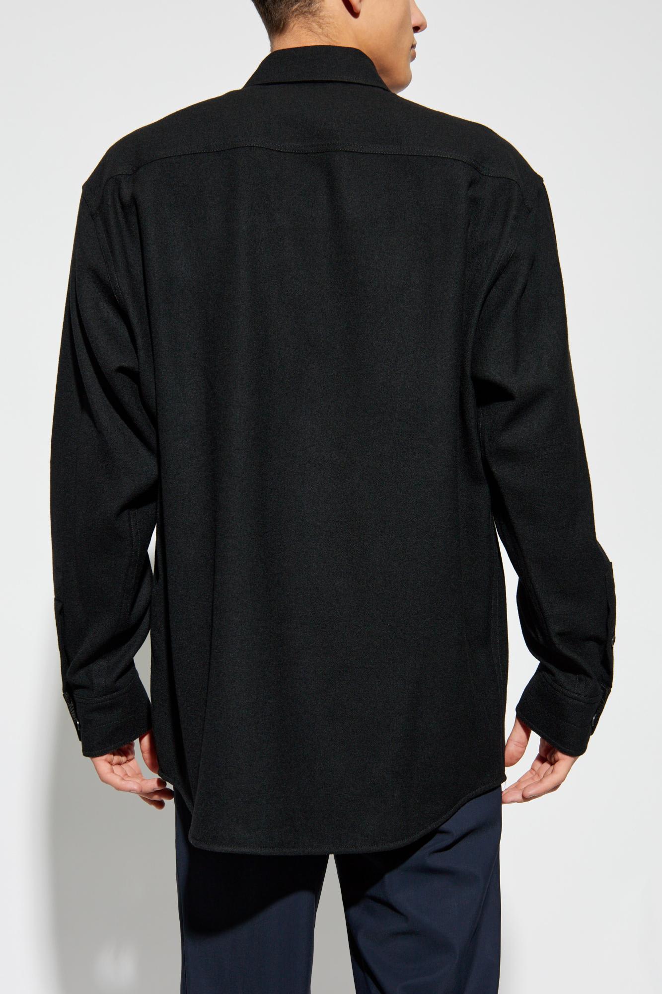 Shop Lemaire Wool Jacket In Black