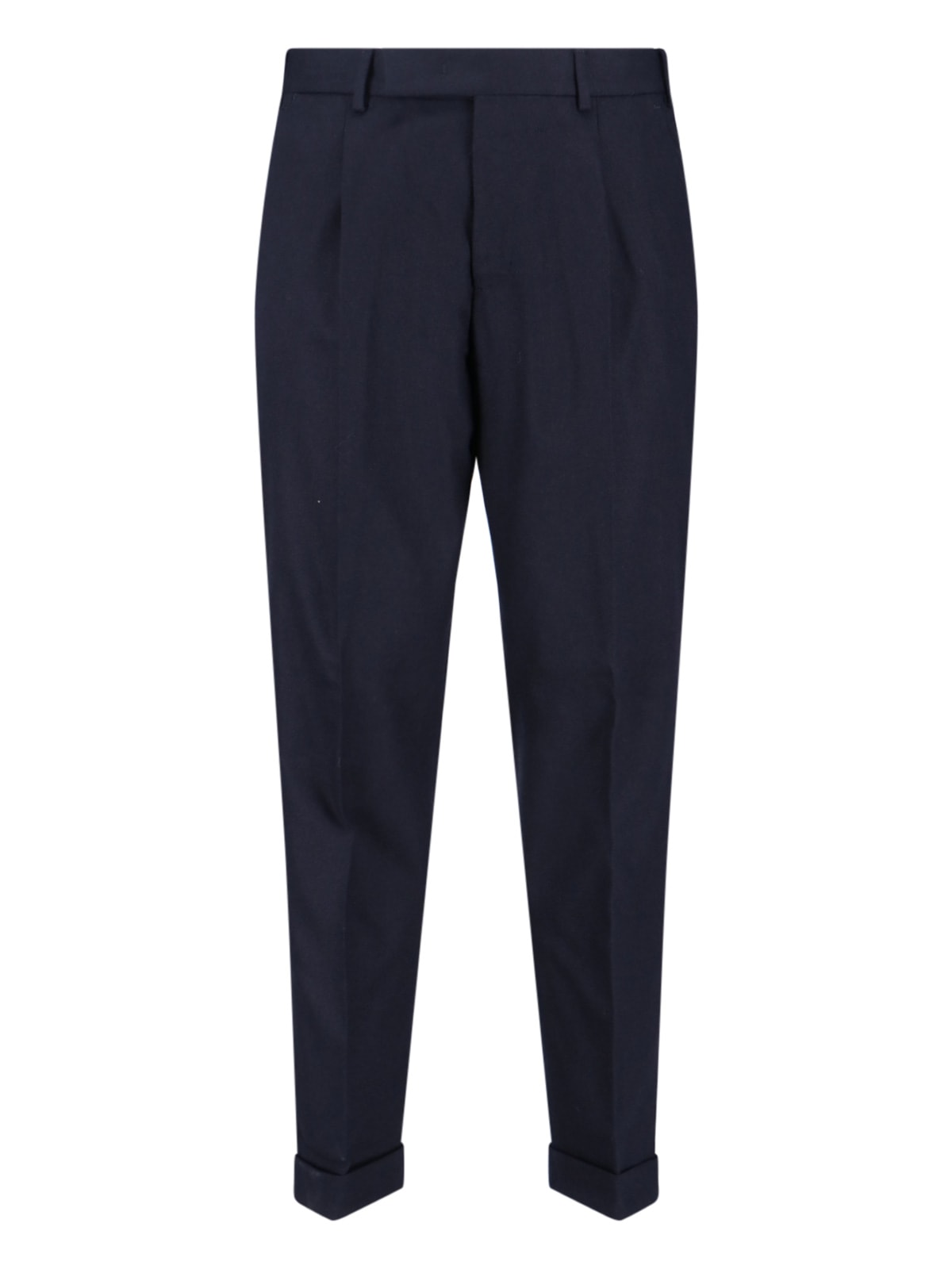Pt Torino Blue Virgin Wool And Cashmere Trouser In Blue