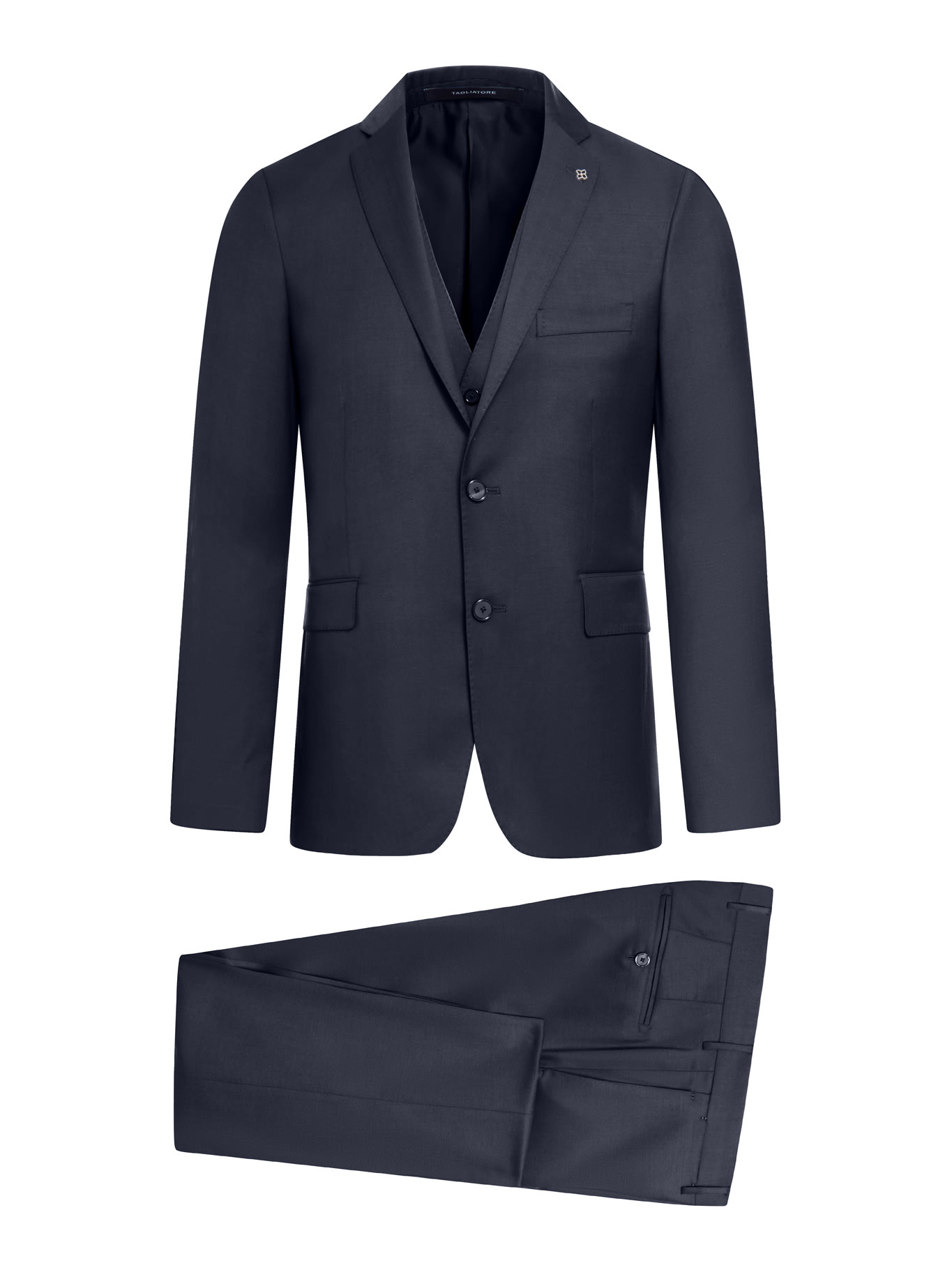 Shop Tagliatore Suit+gilet In Dark Blue