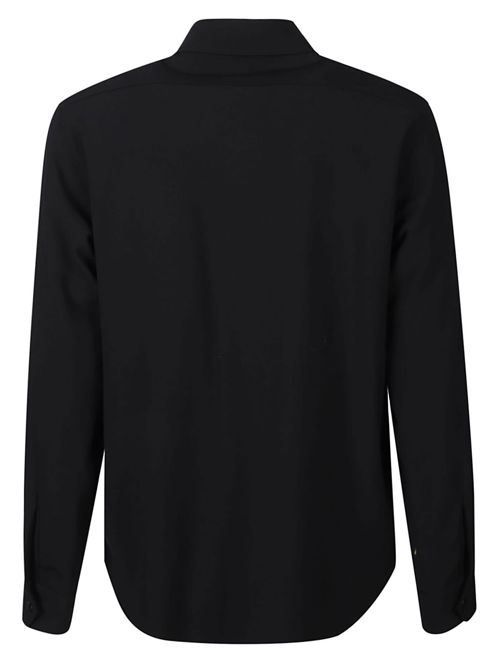 Shop Aspesi Buttoned Pocket Shirt In Black