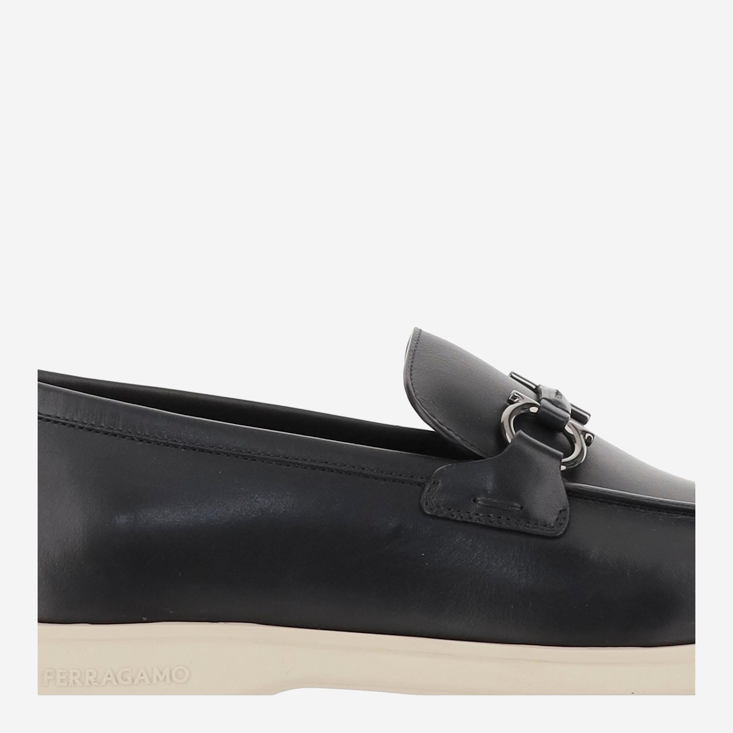 Ferragamo Moccasin Gancini In Black