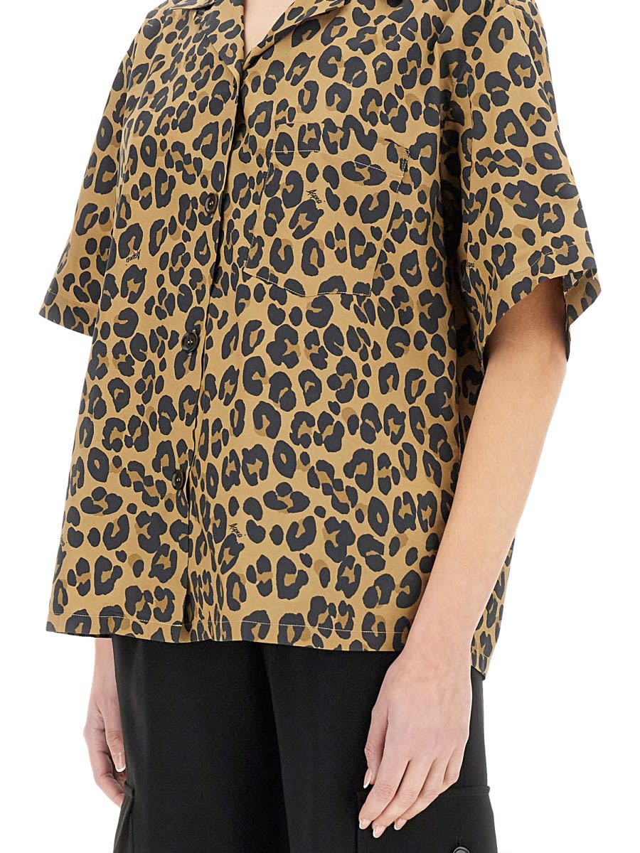 Aspesi Shirt Leopard Print Chest Pocket In Animalier
