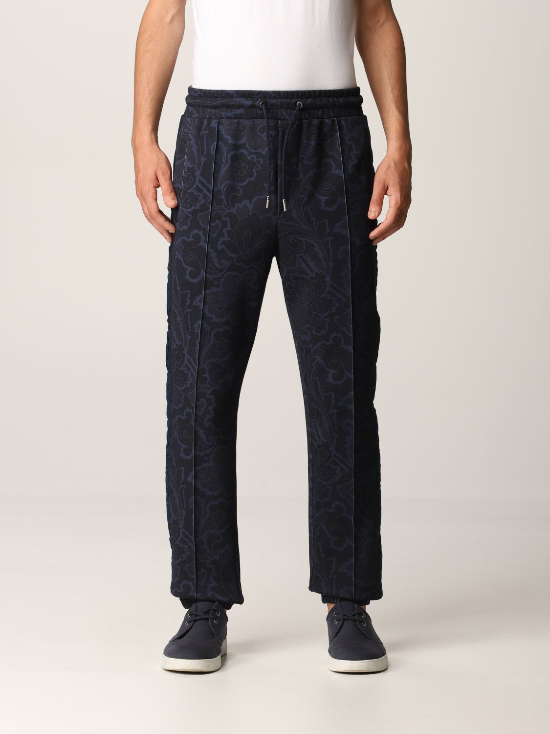 Etro Pants Etro Jogging Pants In Cotton With Paisley Pattern