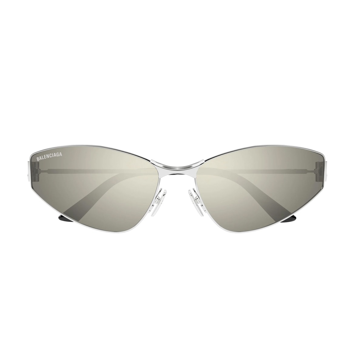 Shop Balenciaga Bb0335s Mercury-linea Everyday 006 Sunglasses In Argento
