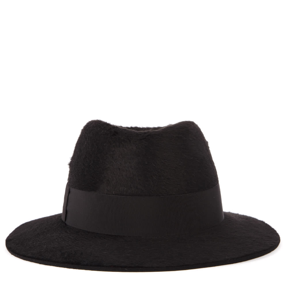 Saint Laurent Nina Rabbit-felt Hat In Black