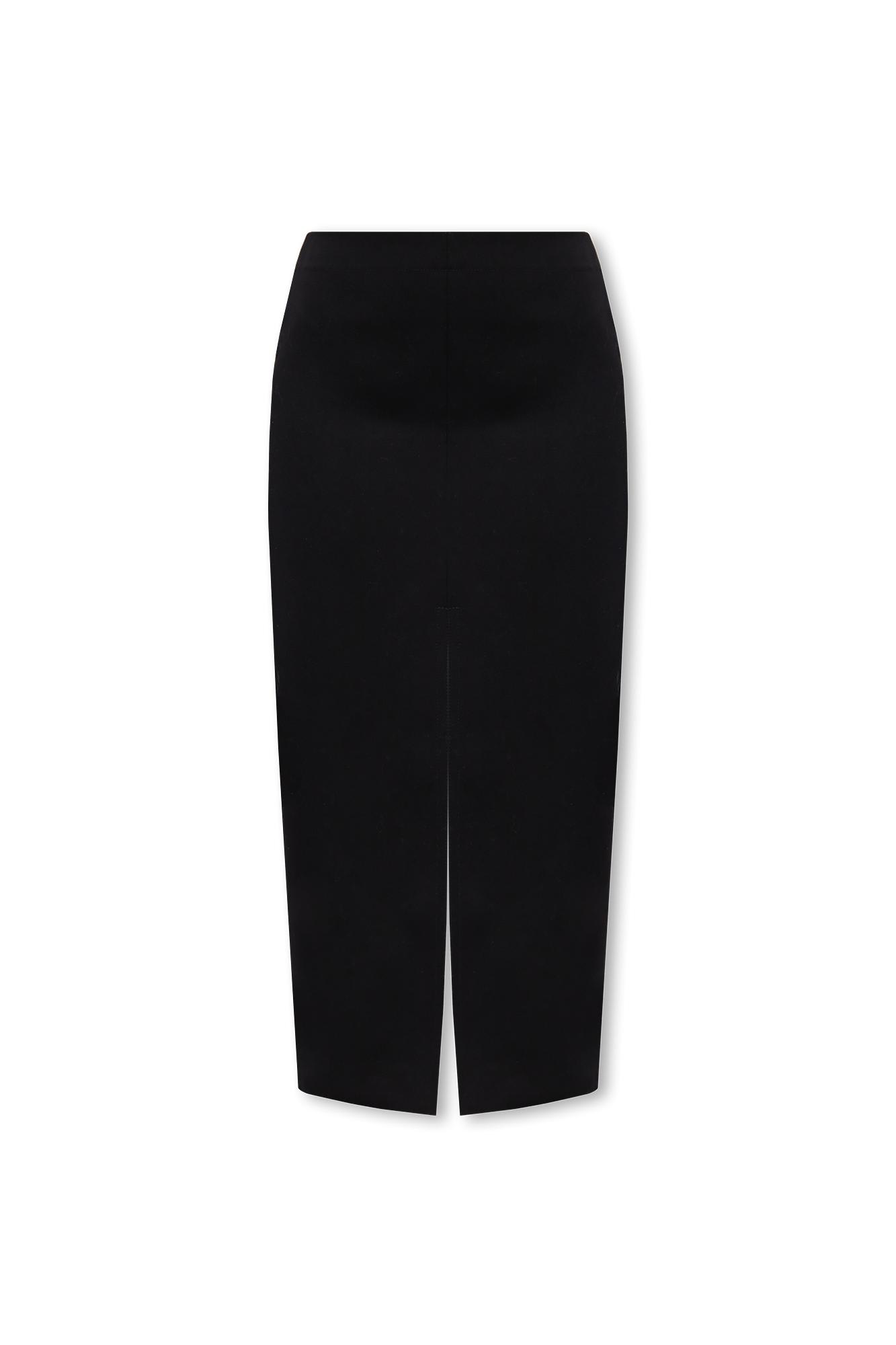 Shop Bottega Veneta Skirt With Slits In Black