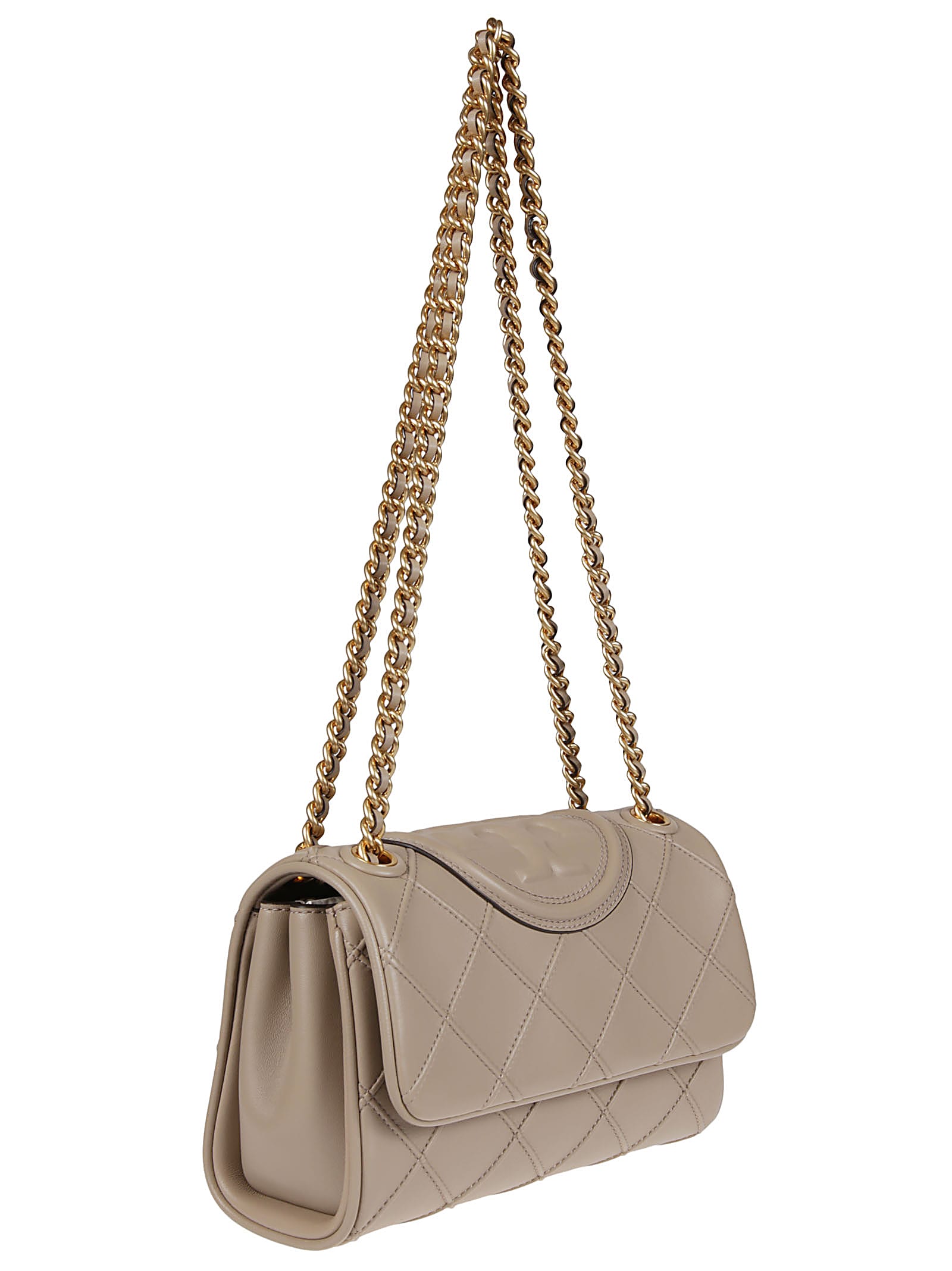 Shop Tory Burch Small Fleming Soft Convertible Shoulder Bag In Fresh Clay