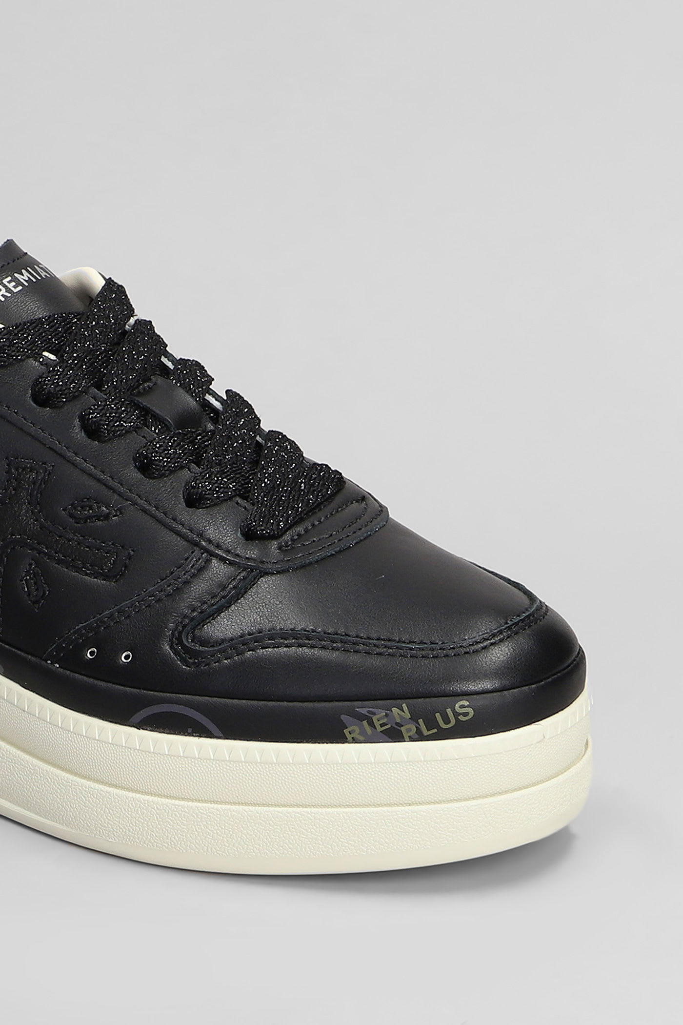 Premiata Stylish Low Top Sneakers With Platform Sole In Black