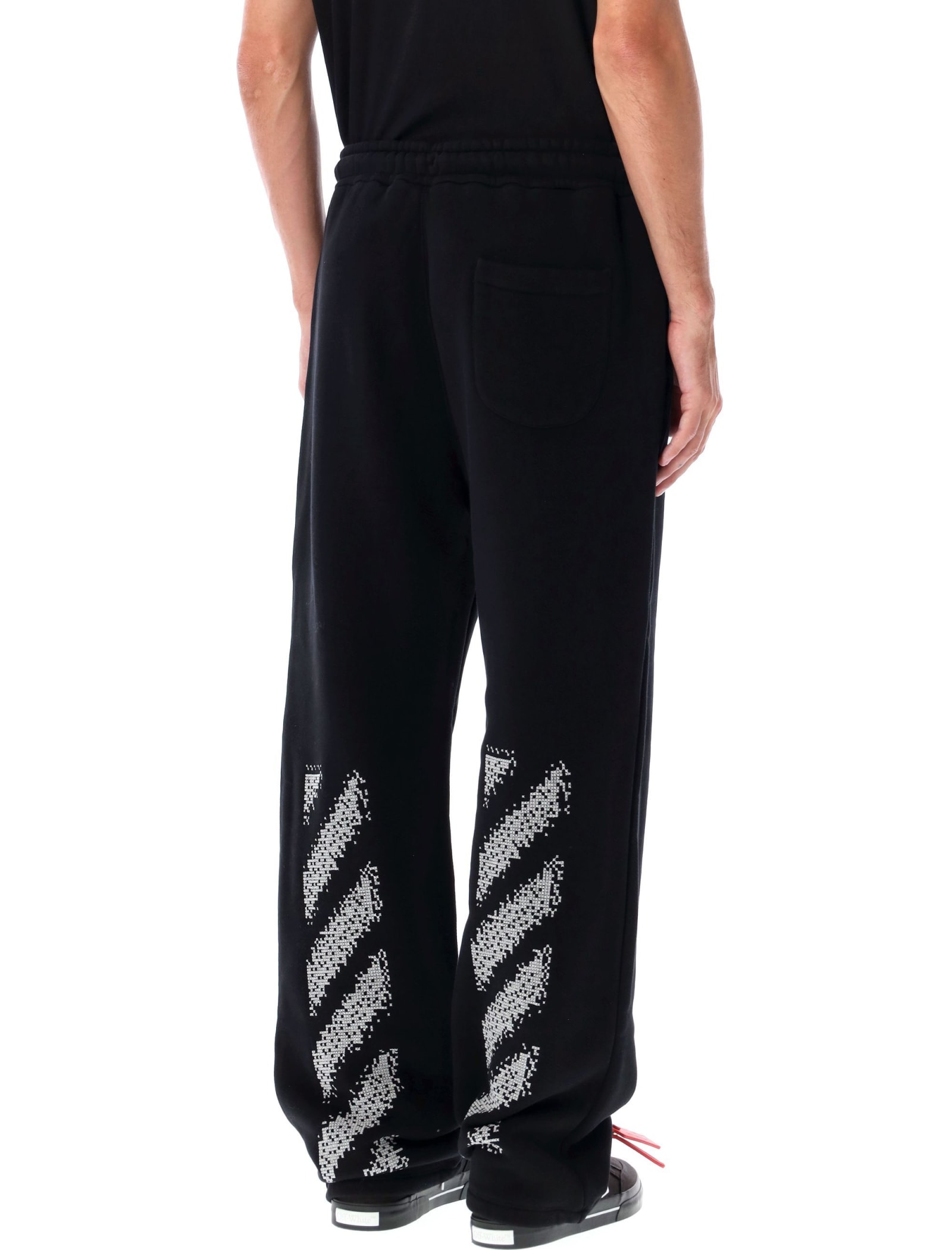 Shop Off-white Pixel Diag Sweatpants In Black