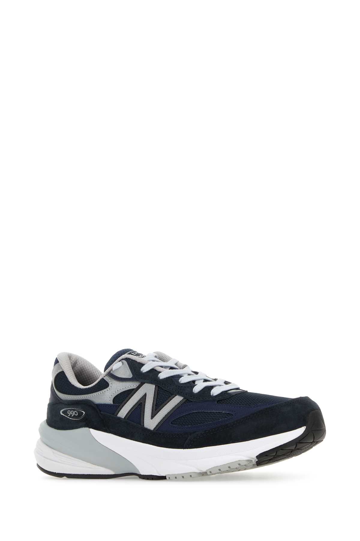 New Balance Printed Suede Mesh Sneakers With Cushioned Sole In Eclipse