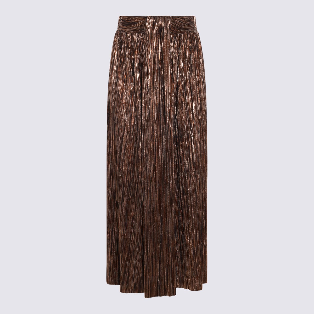 Brown Lame Long Skirt