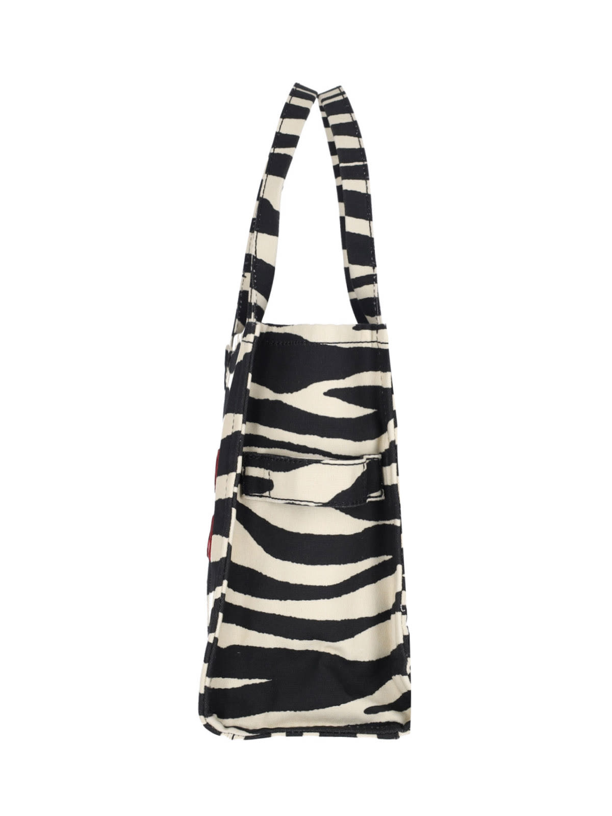 MARC JACOBS THE ZEBRA CANVAS LARGE TOTE BAG 