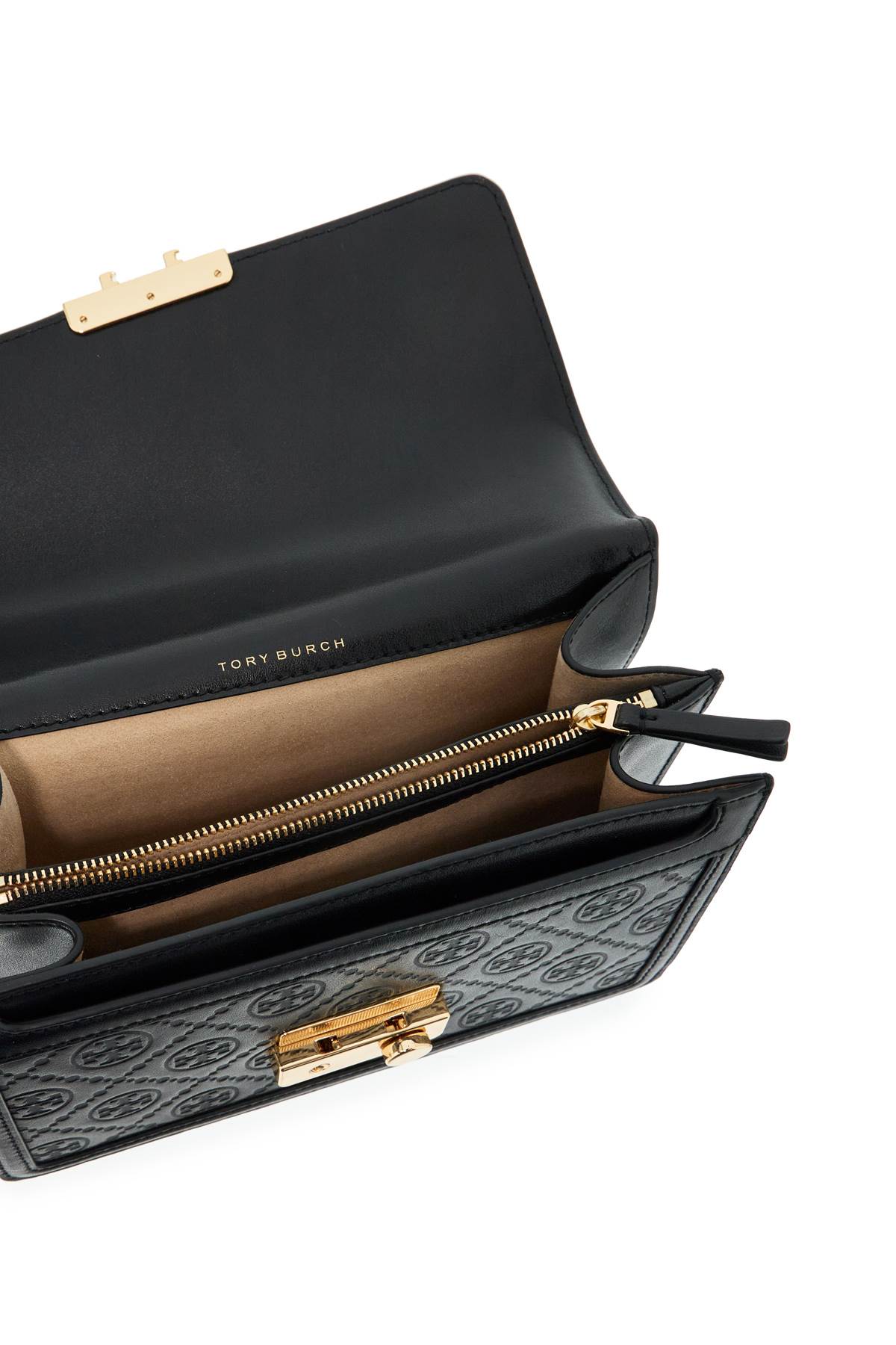 Tory Burch T Monogram Shoulder Bag In Black (black)