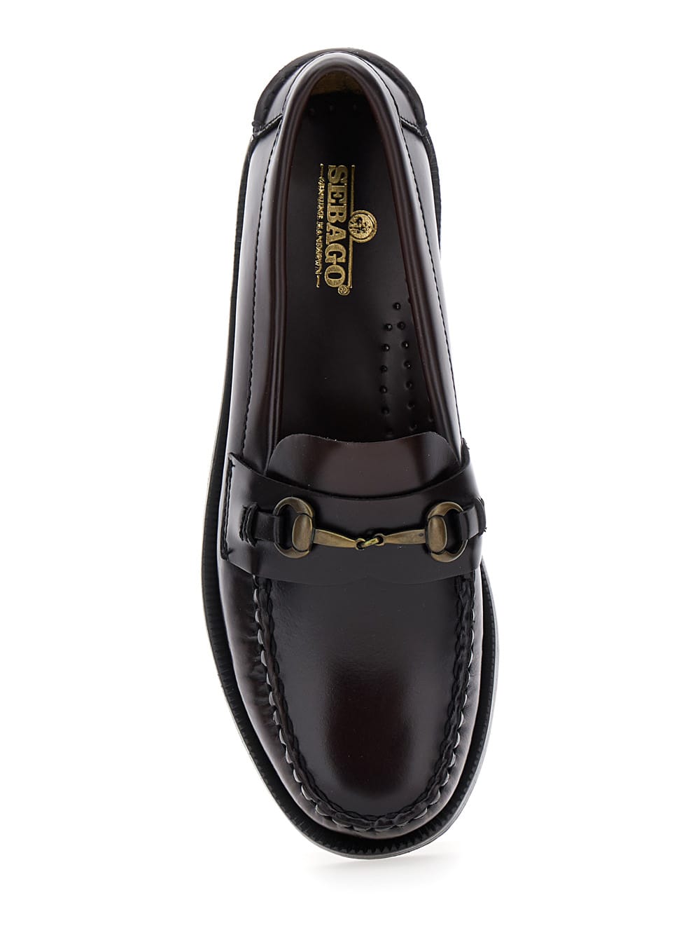 Shop Sebago Joe Bordeaux Pull-on Loafers With Horsebit Detail In Leather Woman