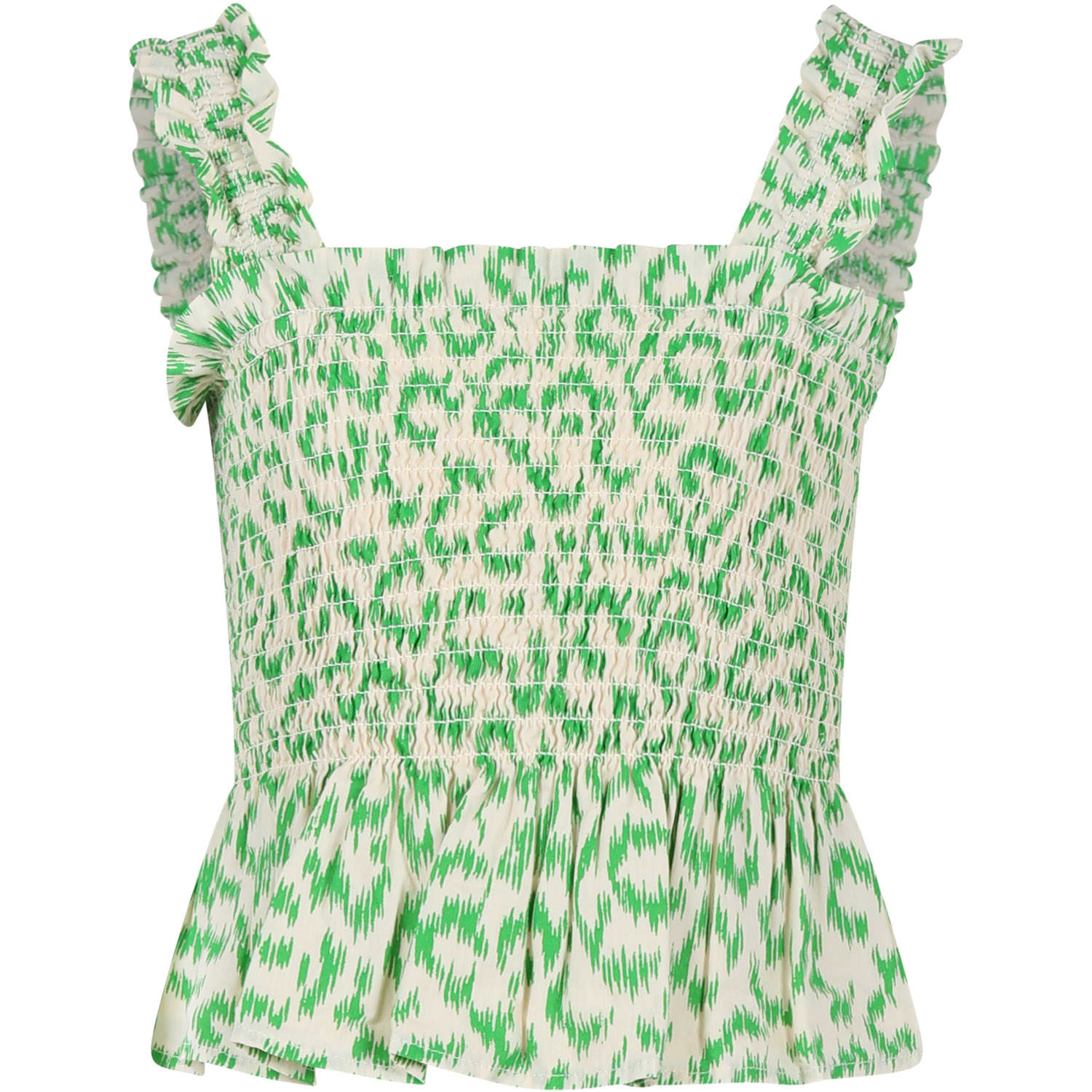Molo Kids' Green Top For Girl With Print