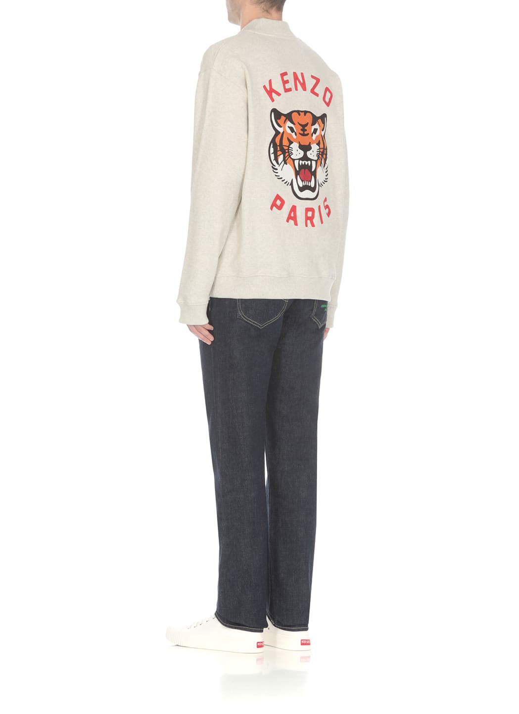 Shop Kenzo Lucky Tiger Bomber In Grey