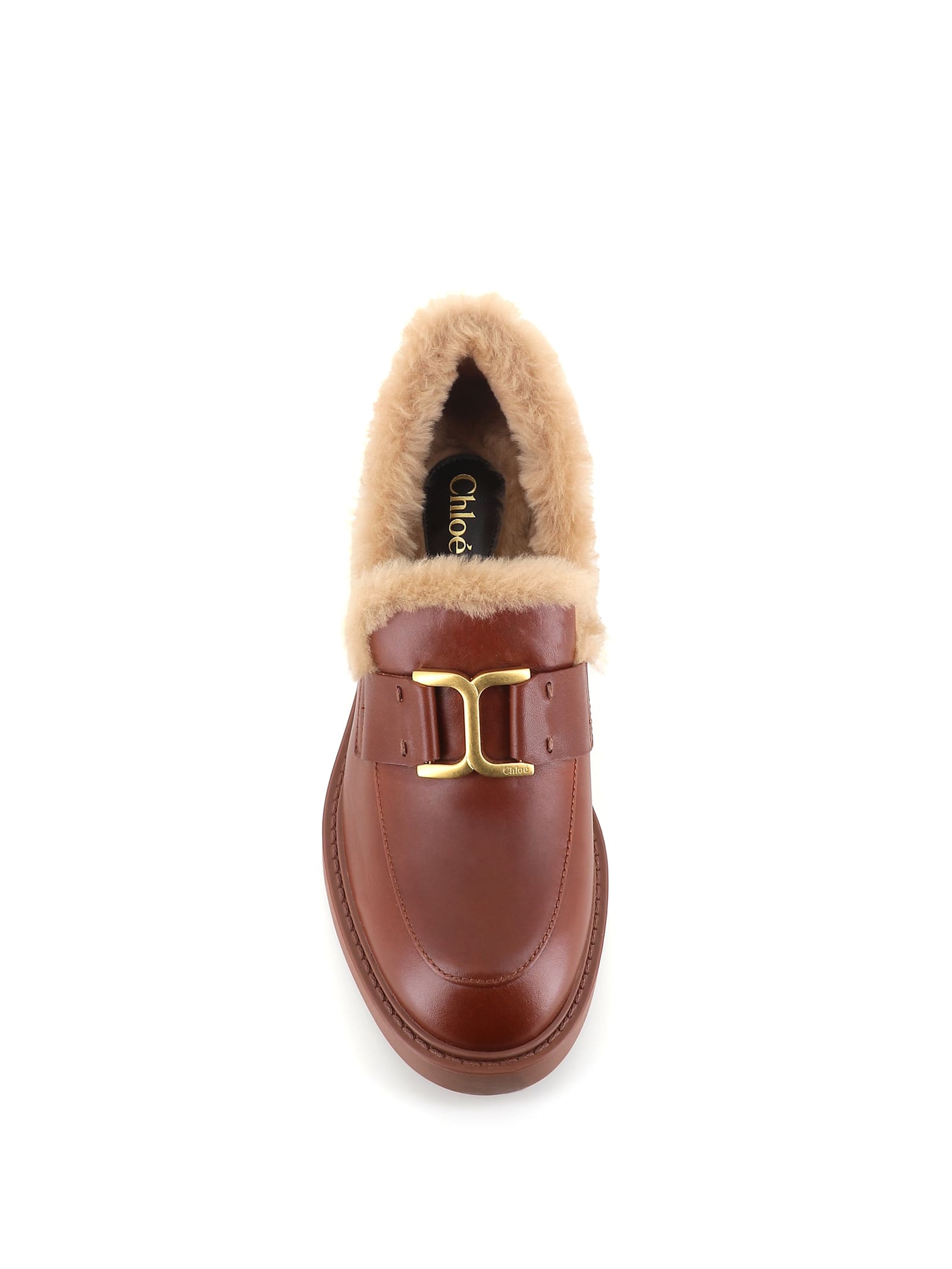 Shop Chloé Loafer Marcie In Cognac